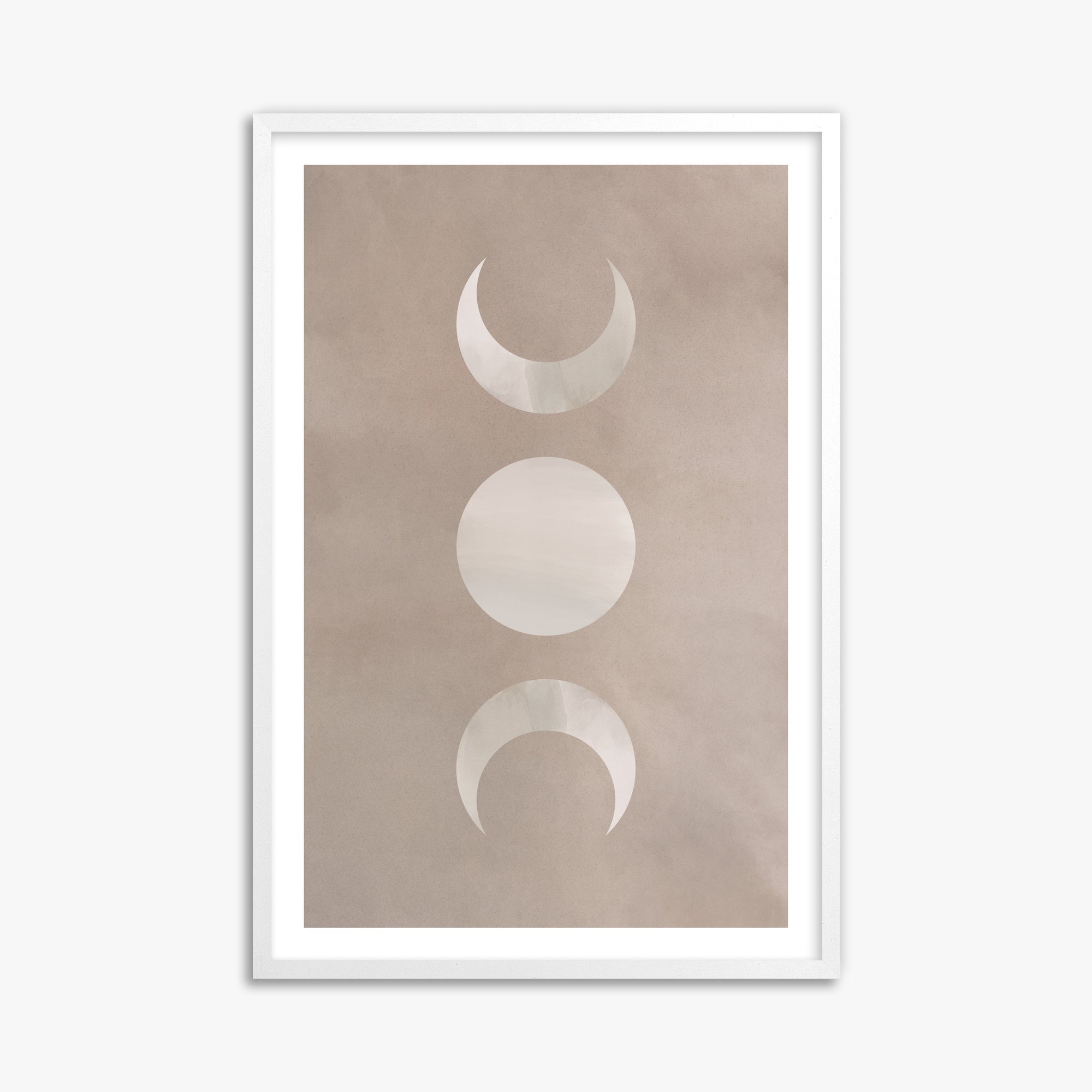 Lunar Phase Trio, 61x91cm Whitek Framed Art Reproduction