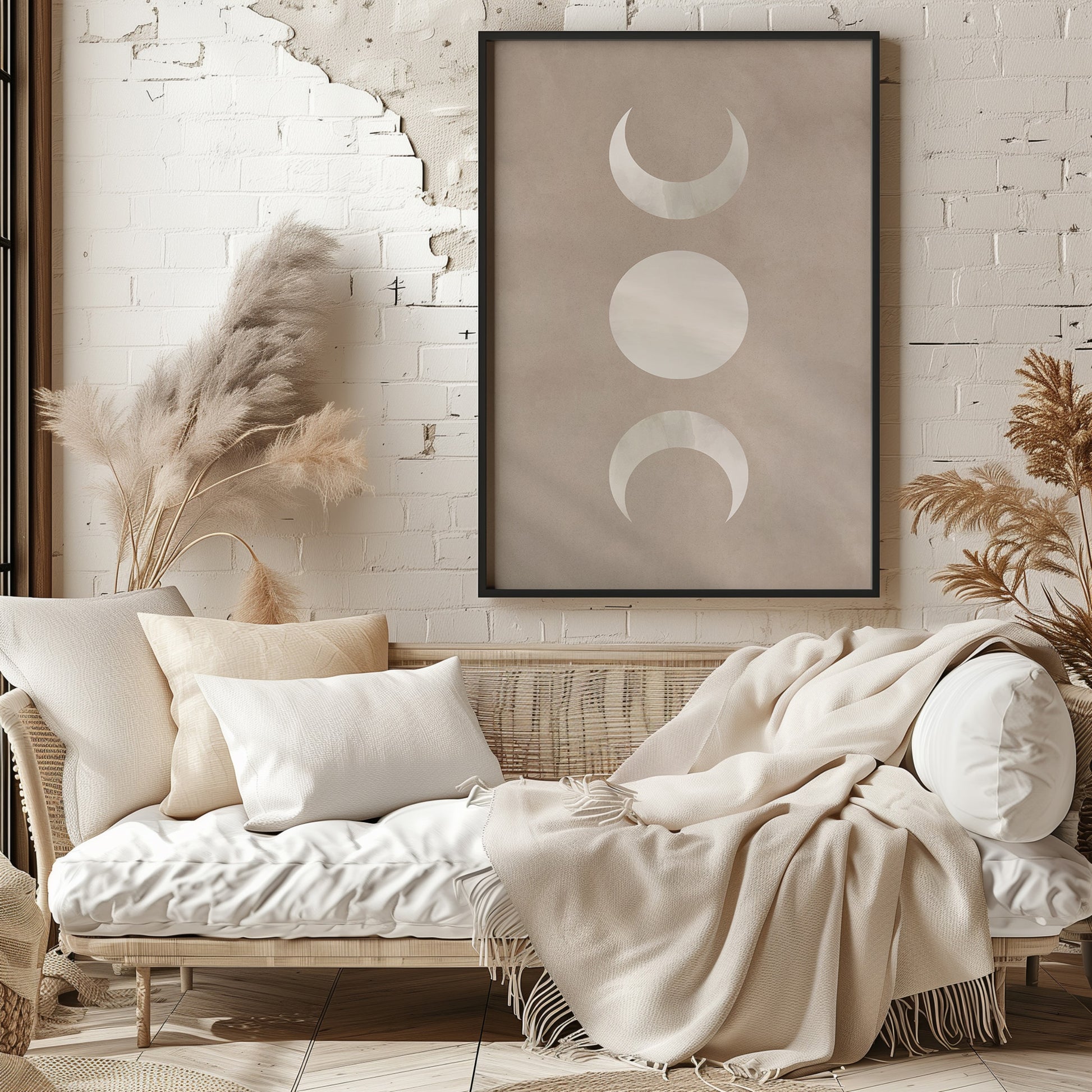 Design Concept No. 29 for Lunar Phase Trio Modern Poster Art