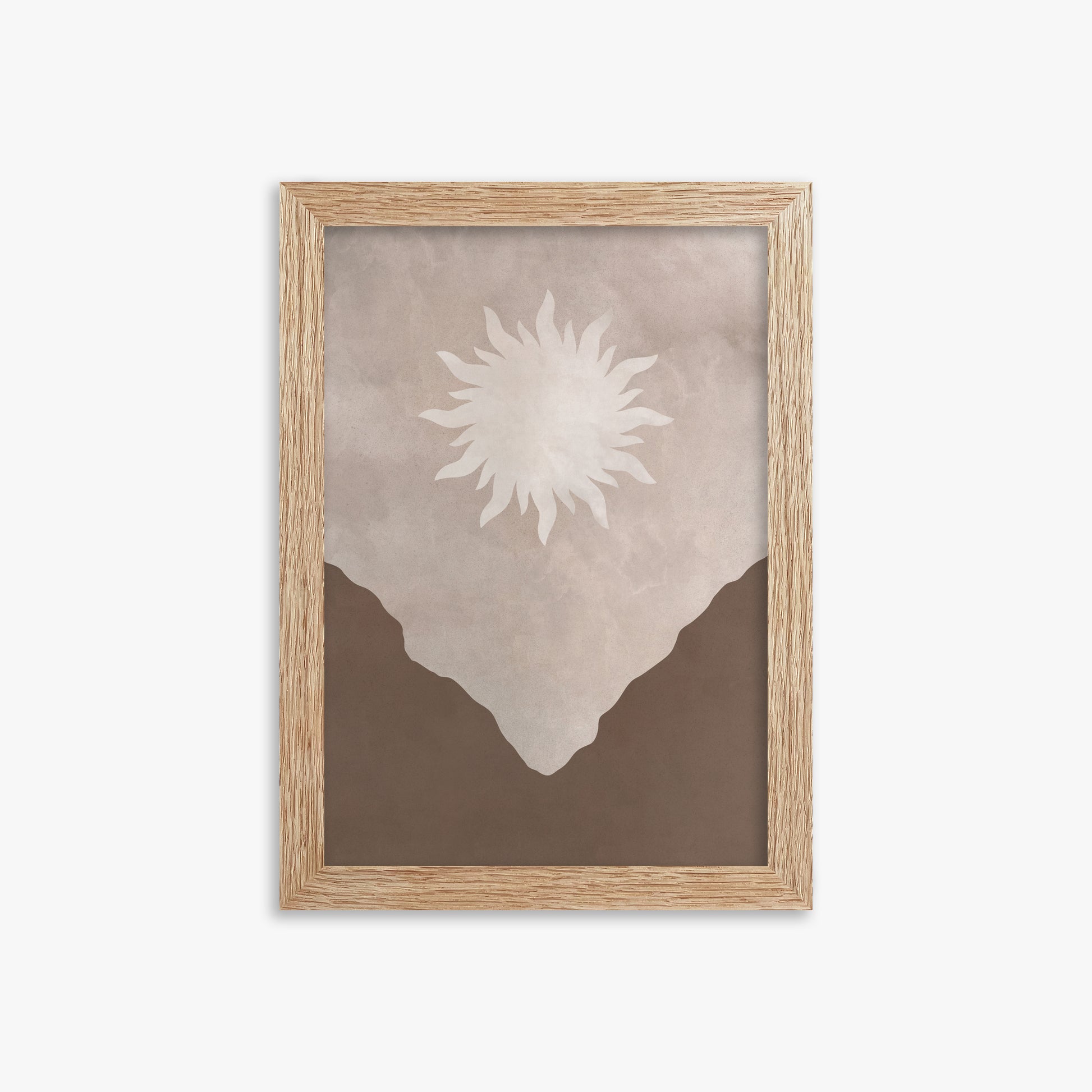 Solar Valley Rise, 21x30cm Framed Poster With Raw Oak Frame