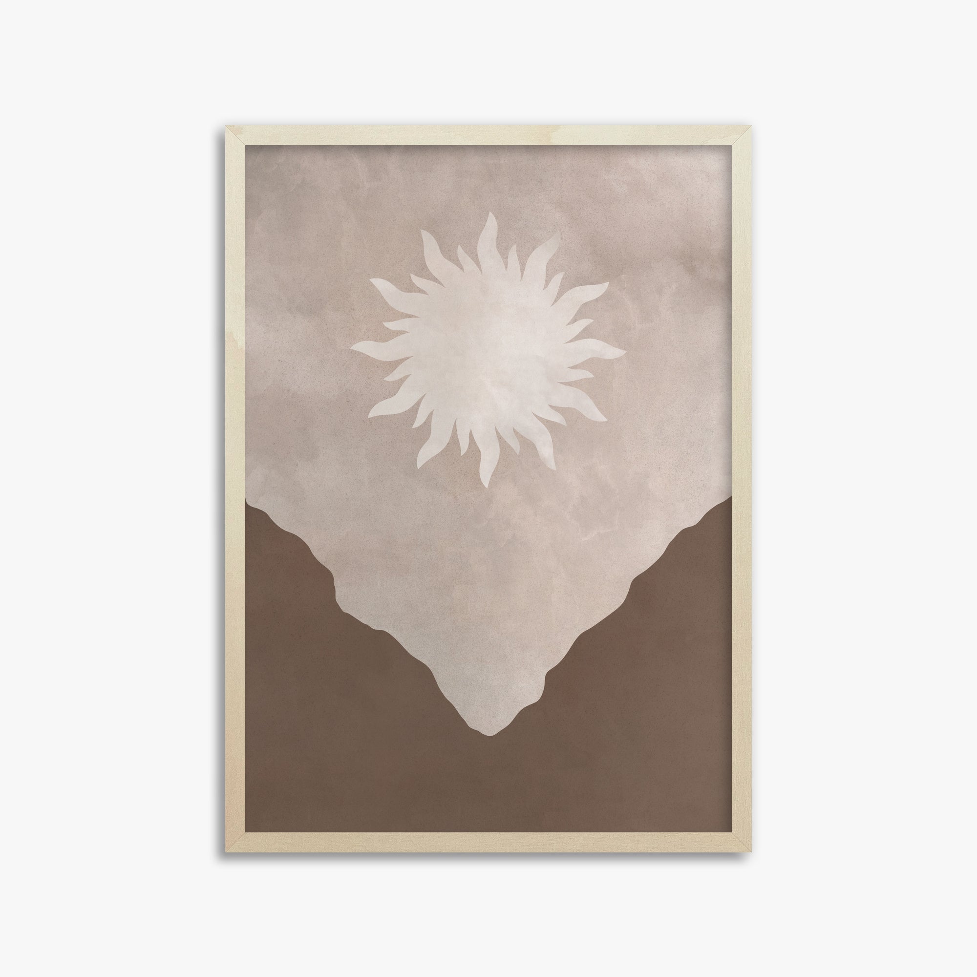 Solar Valley Rise, 50x70cm Framed Poster With Lime Wood Frame