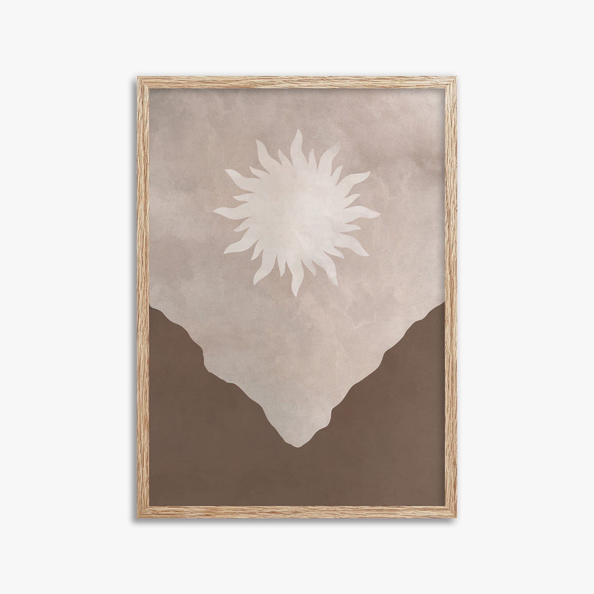 Solar Valley Rise, 50x70cm Framed Poster With Raw Oak Frame