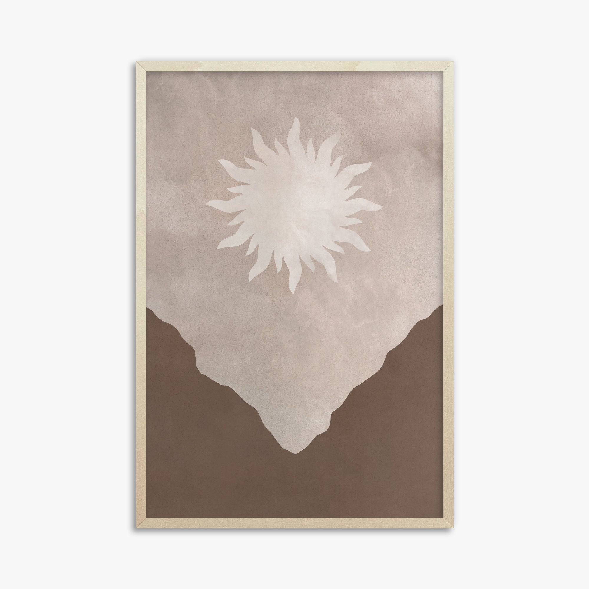 Solar Valley Rise, 61x91cm Framed Poster With Lime Wood Frame