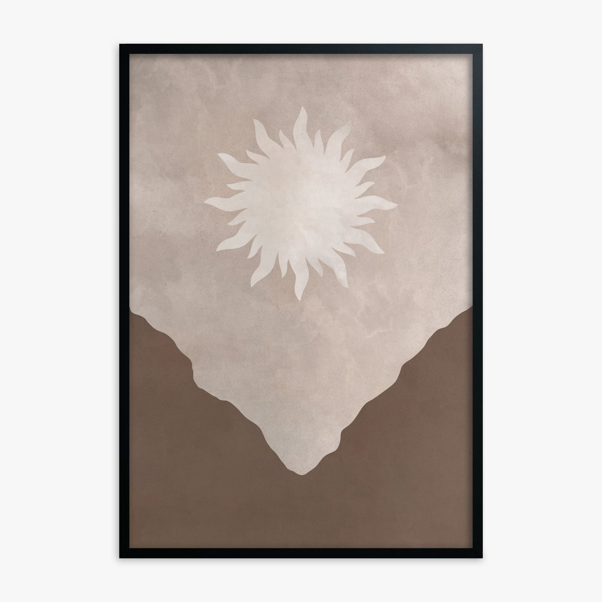 Solar Valley Rise, Black Framed Poster With Black Frame