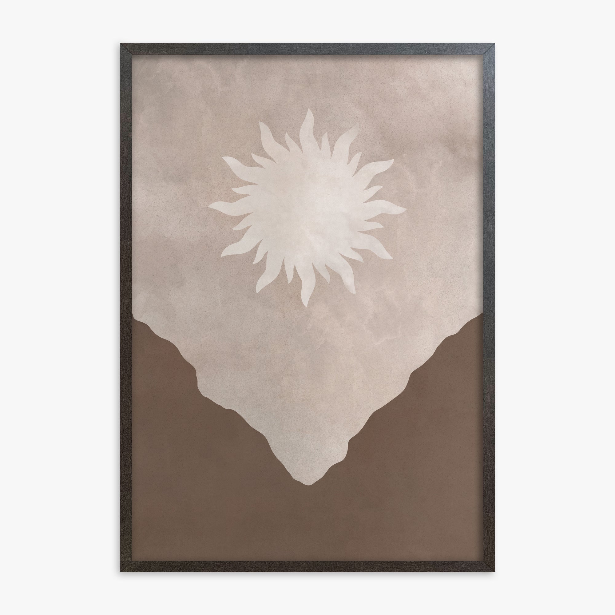 Solar Valley Rise, 70x100cm Framed Poster With Espresso Frame