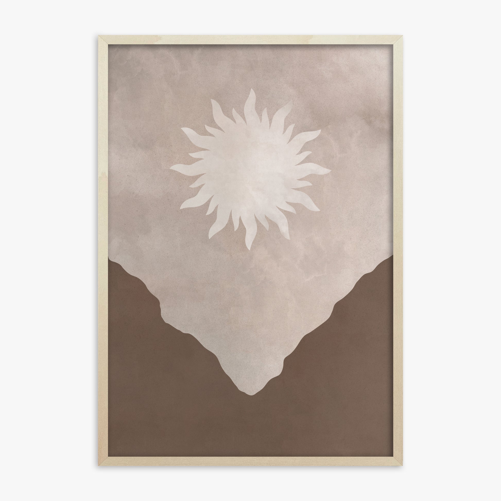 Solar Valley Rise, 70x100cm Framed Poster With Lime Wood Frame
