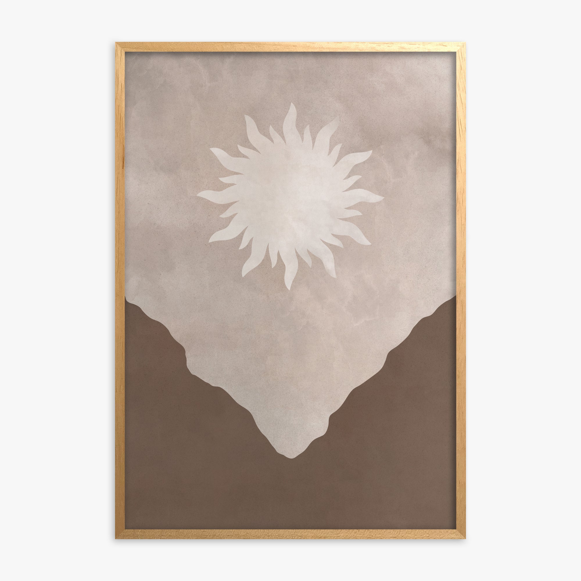 Solar Valley Rise, Oak Framed Poster With Oak Frame