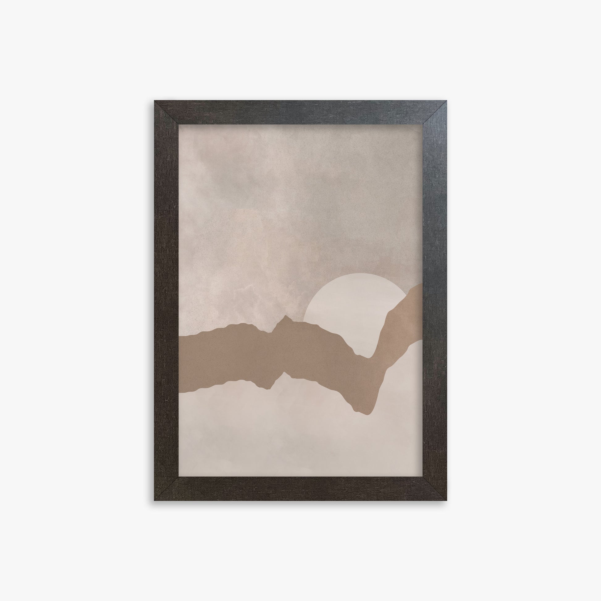 Desert Dawn Silhouette, 21x30cm Framed Poster With Espresso Frame
