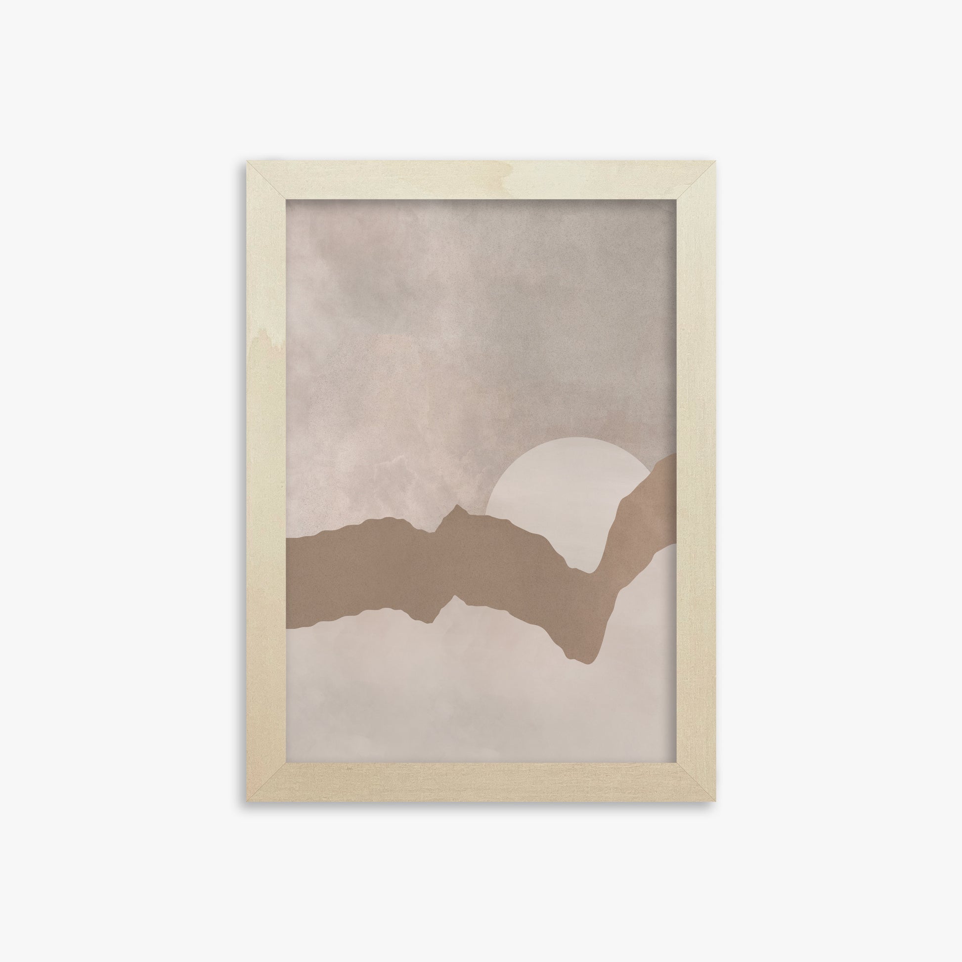 Desert Dawn Silhouette, 21x30cm Framed Poster With Lime Wood Frame
