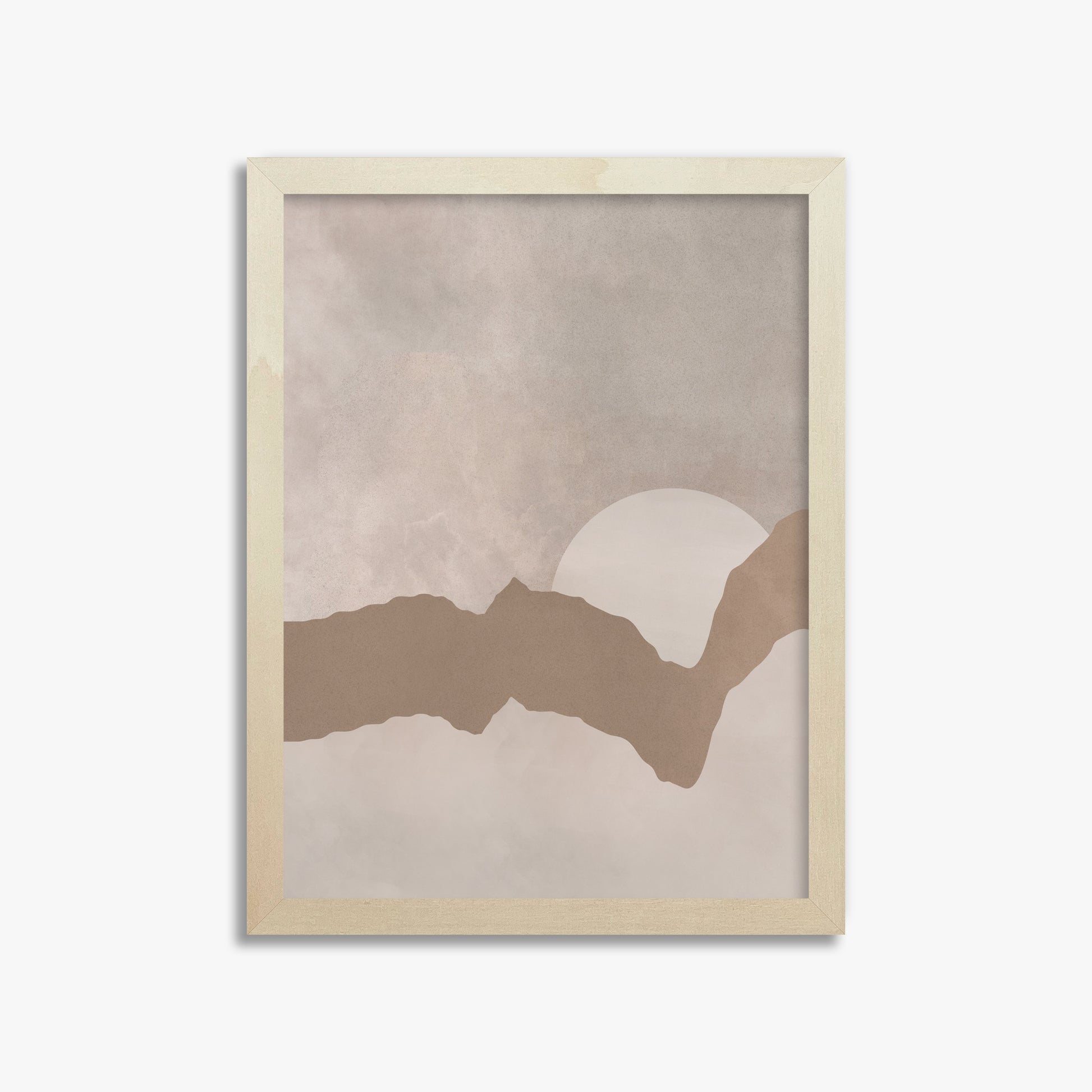 Desert Dawn Silhouette, 30x40cm Framed Poster With Lime Wood Frame