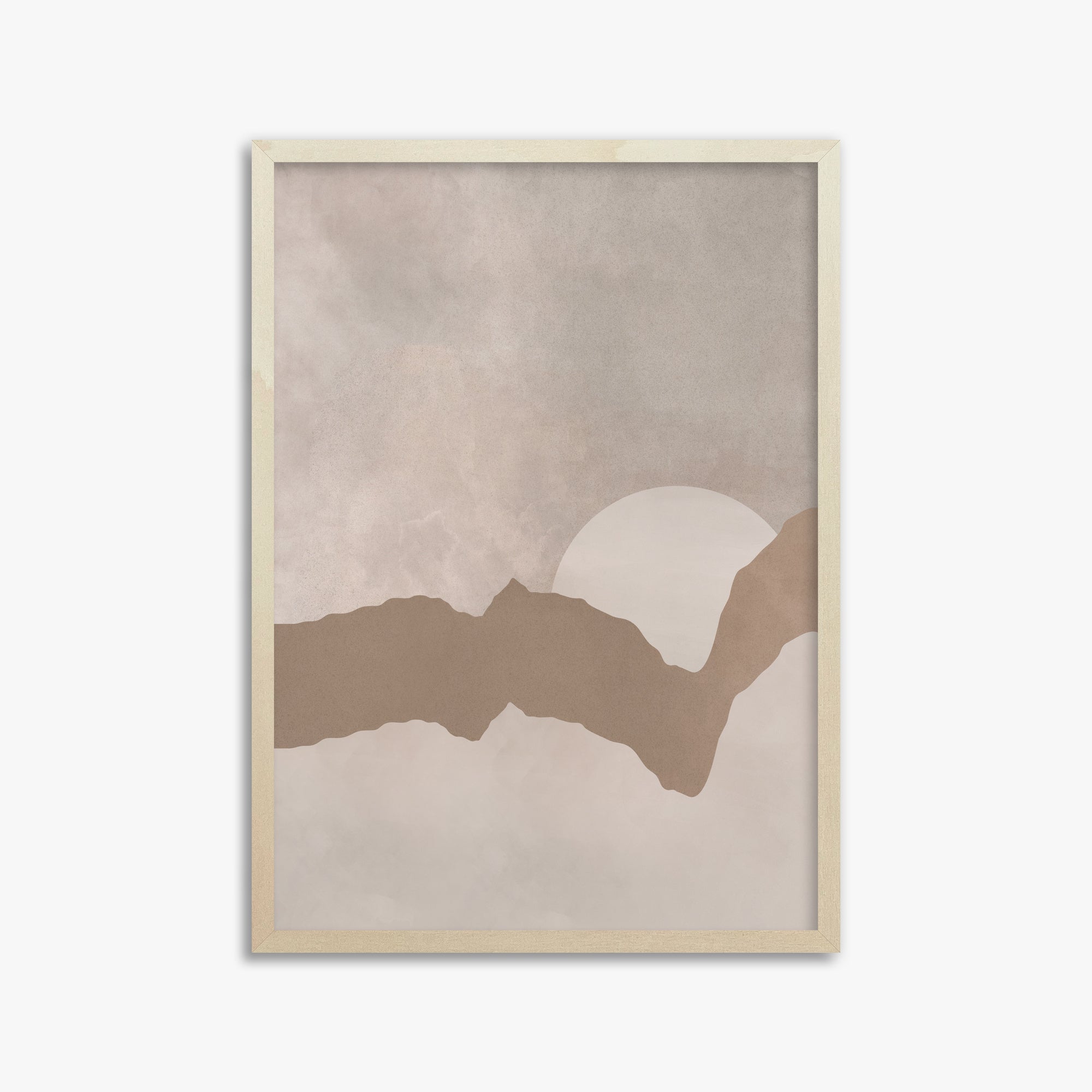 Desert Dawn Silhouette, 50x70cm Framed Poster With Lime Wood Frame