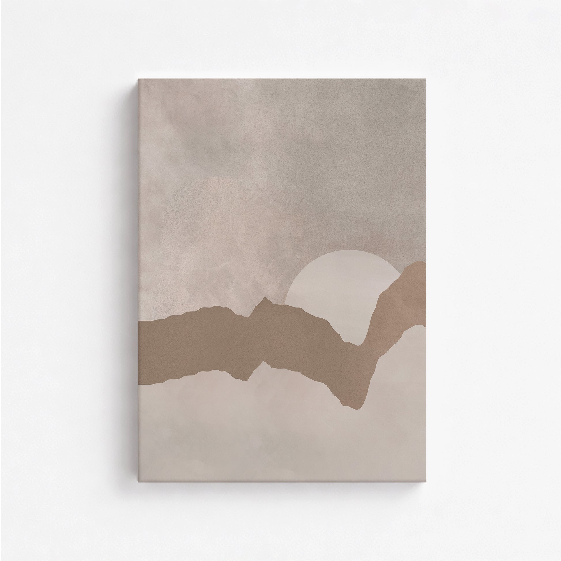 Desert Dawn Silhouette, 50x70cm Satin Canvas Poster