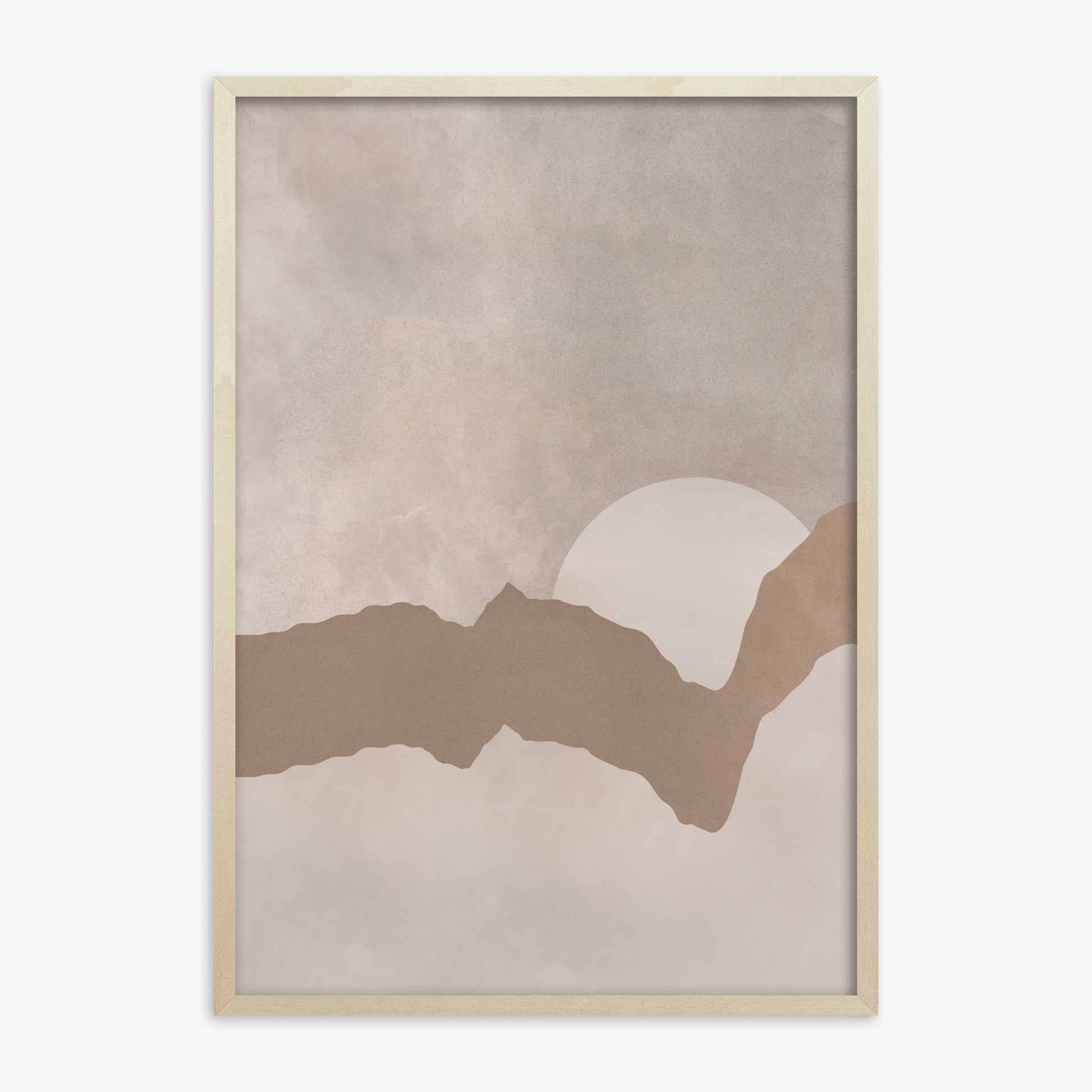 Desert Dawn Silhouette, 70x100cm Framed Poster With Lime Wood Frame