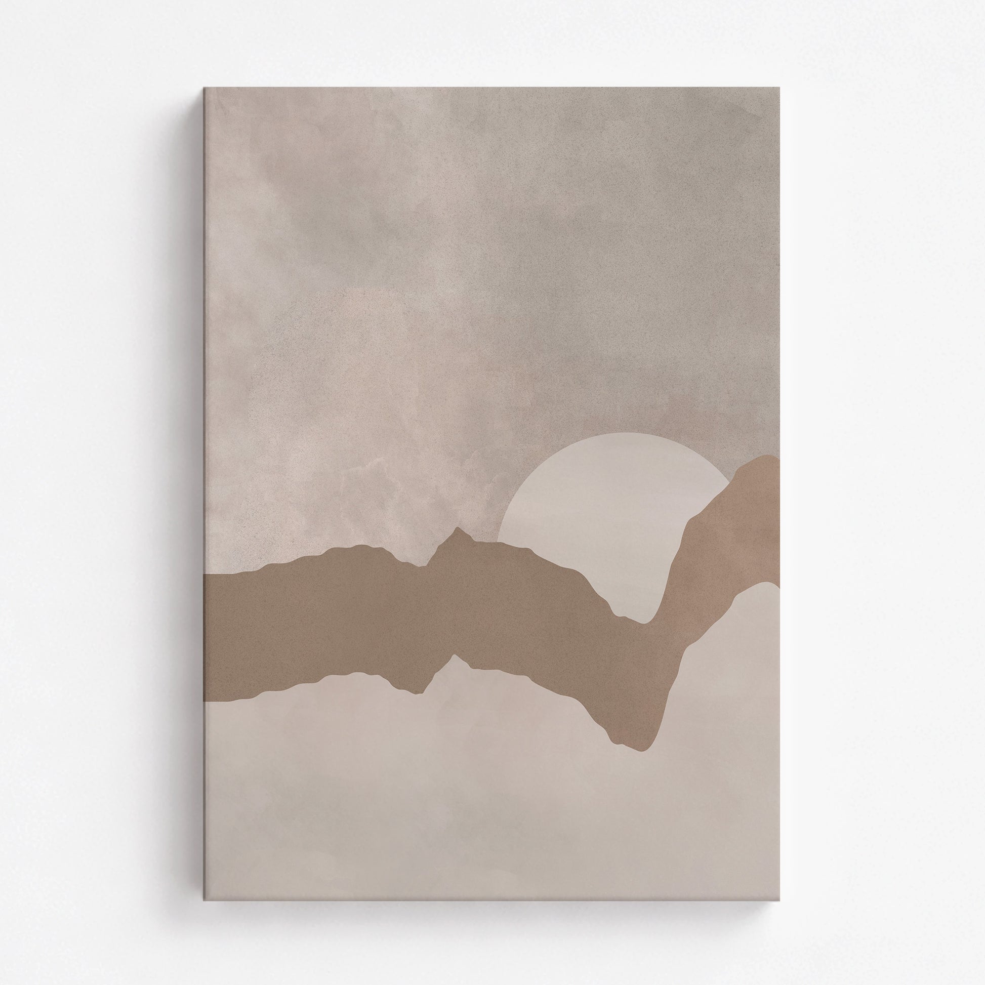 Desert Dawn Silhouette, 70x100cm Satin Canvas Poster