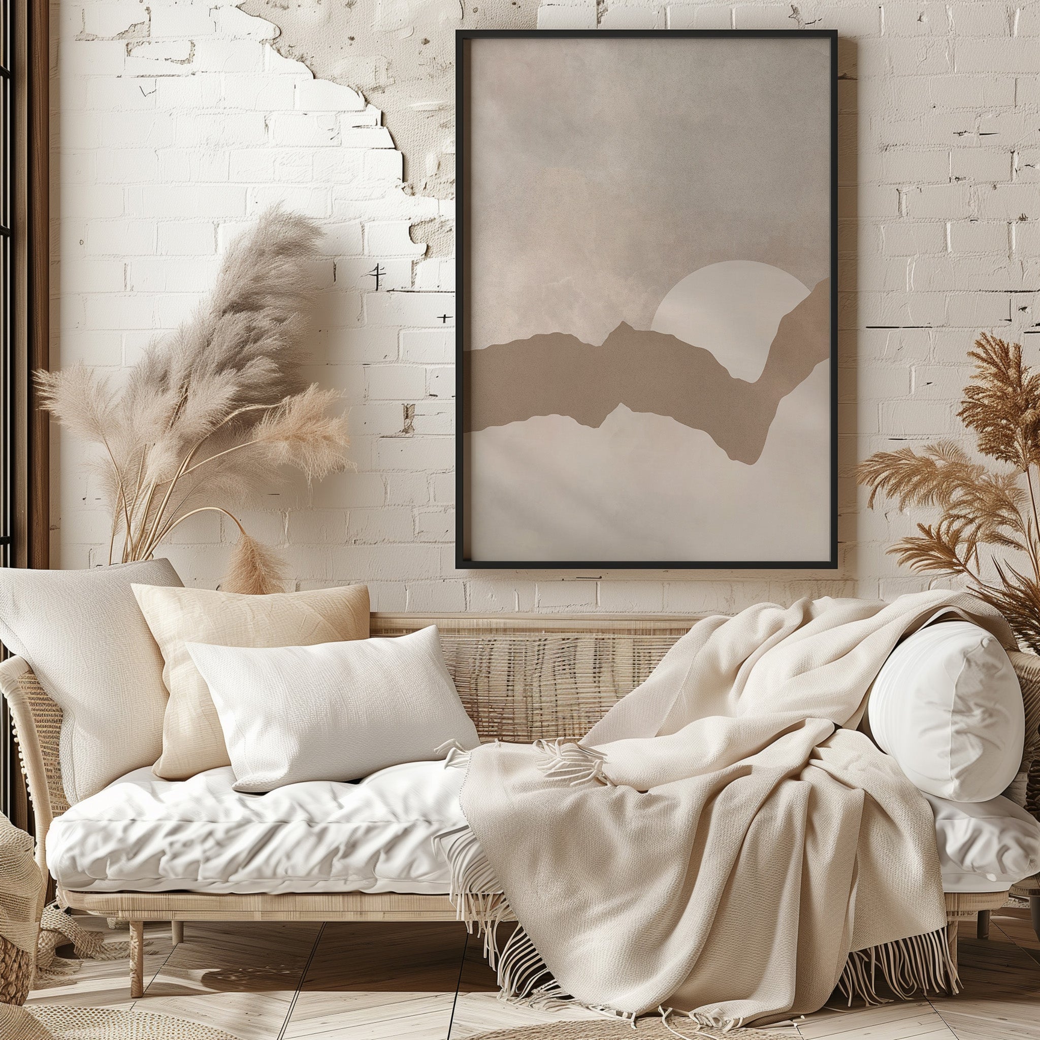 Design Concept No. 29 for Desert Dawn Silhouette Modern Poster Art