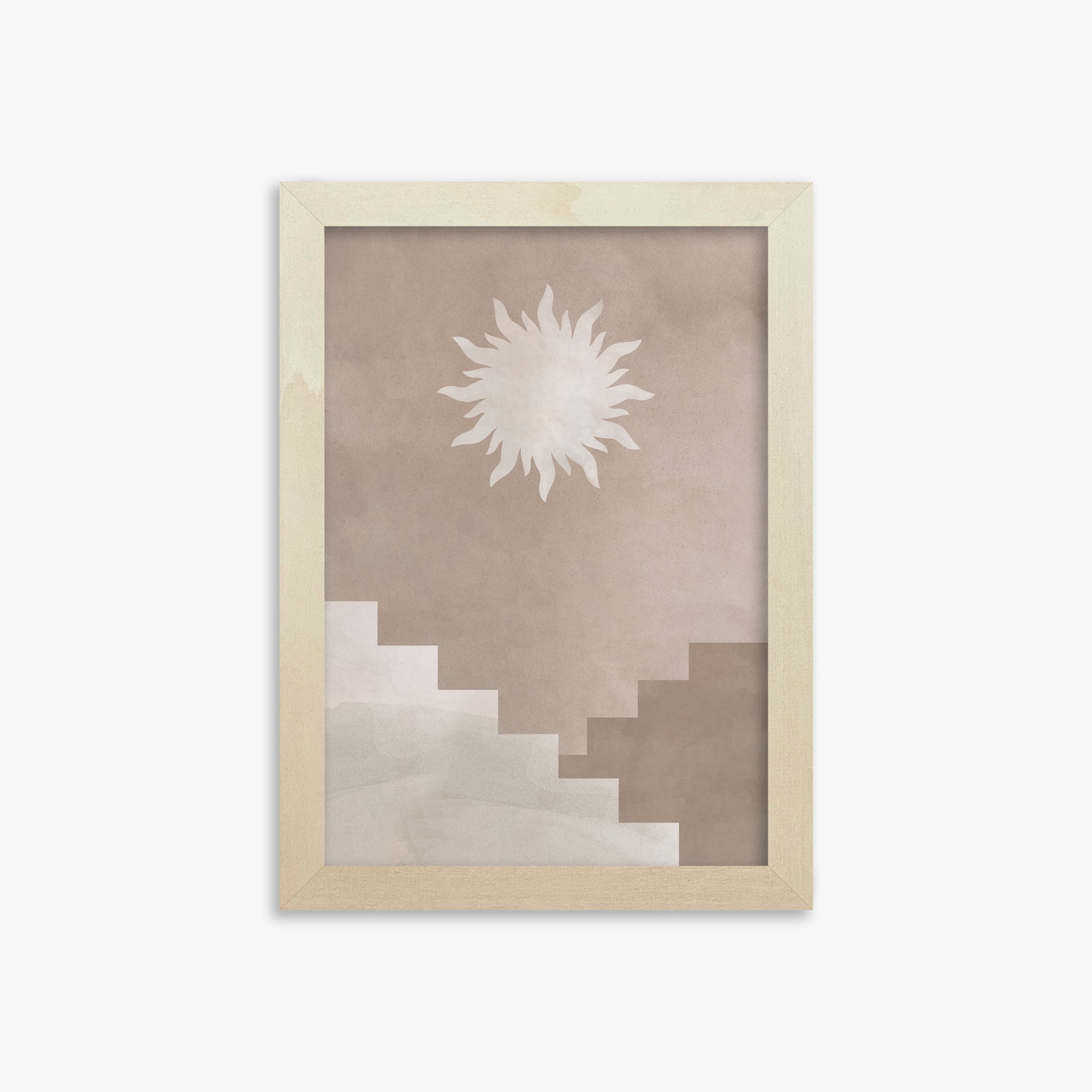 Solar Steps, 21x30cm Framed Poster With Lime Wood Frame