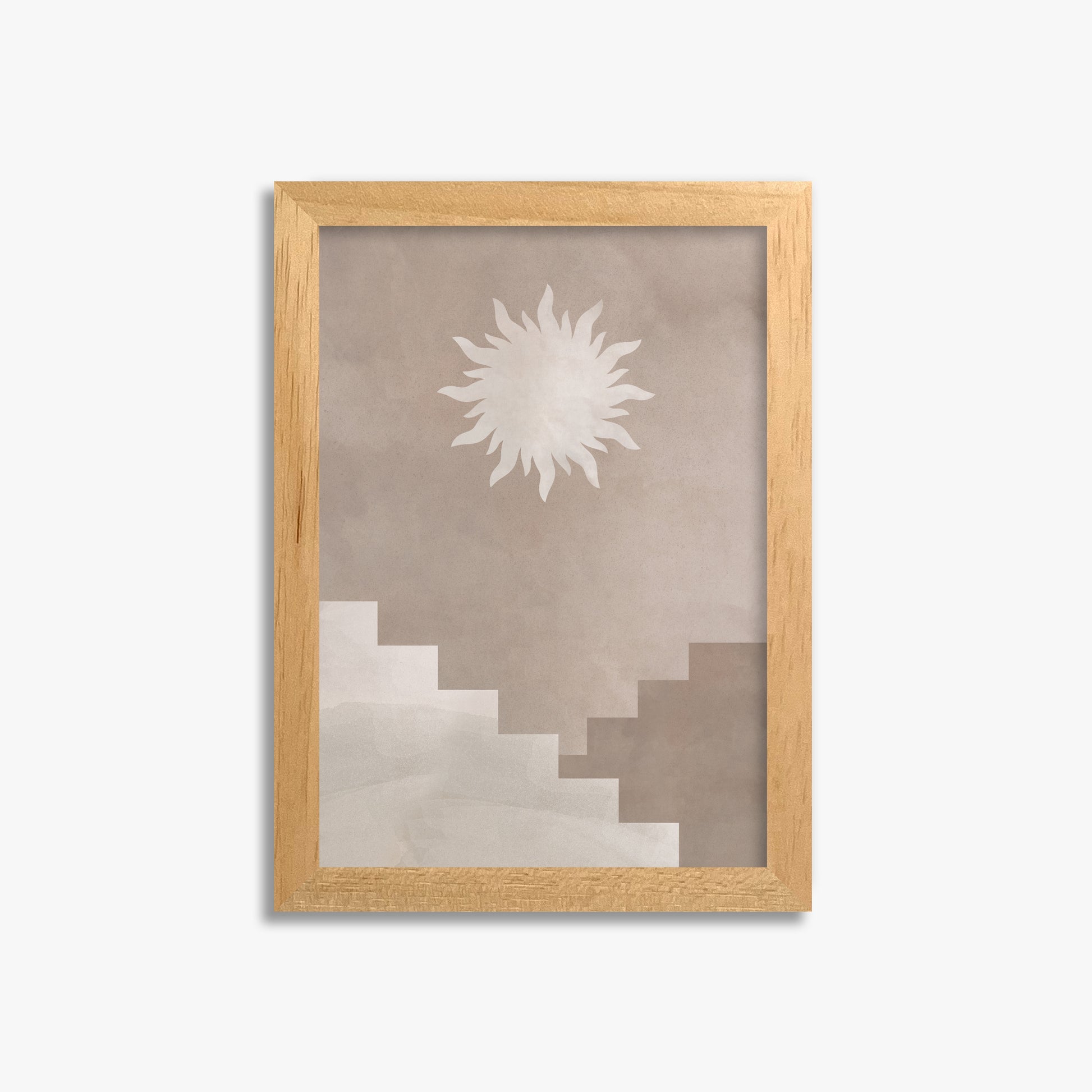 Solar Steps, 21x30cm Framed Poster With Oak Frame