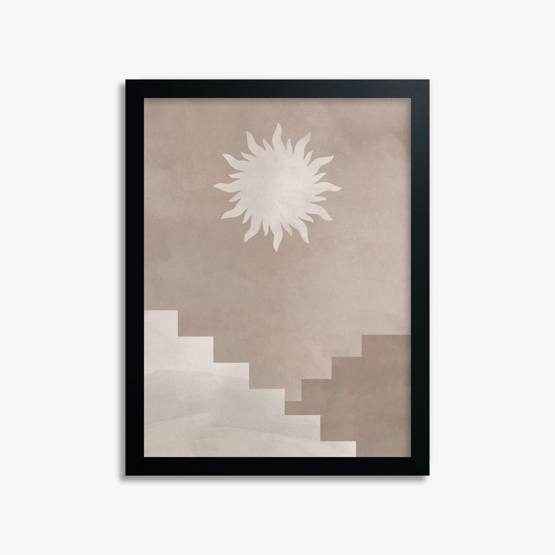 Solar Steps, 30x40cm Framed Poster With Black Frame