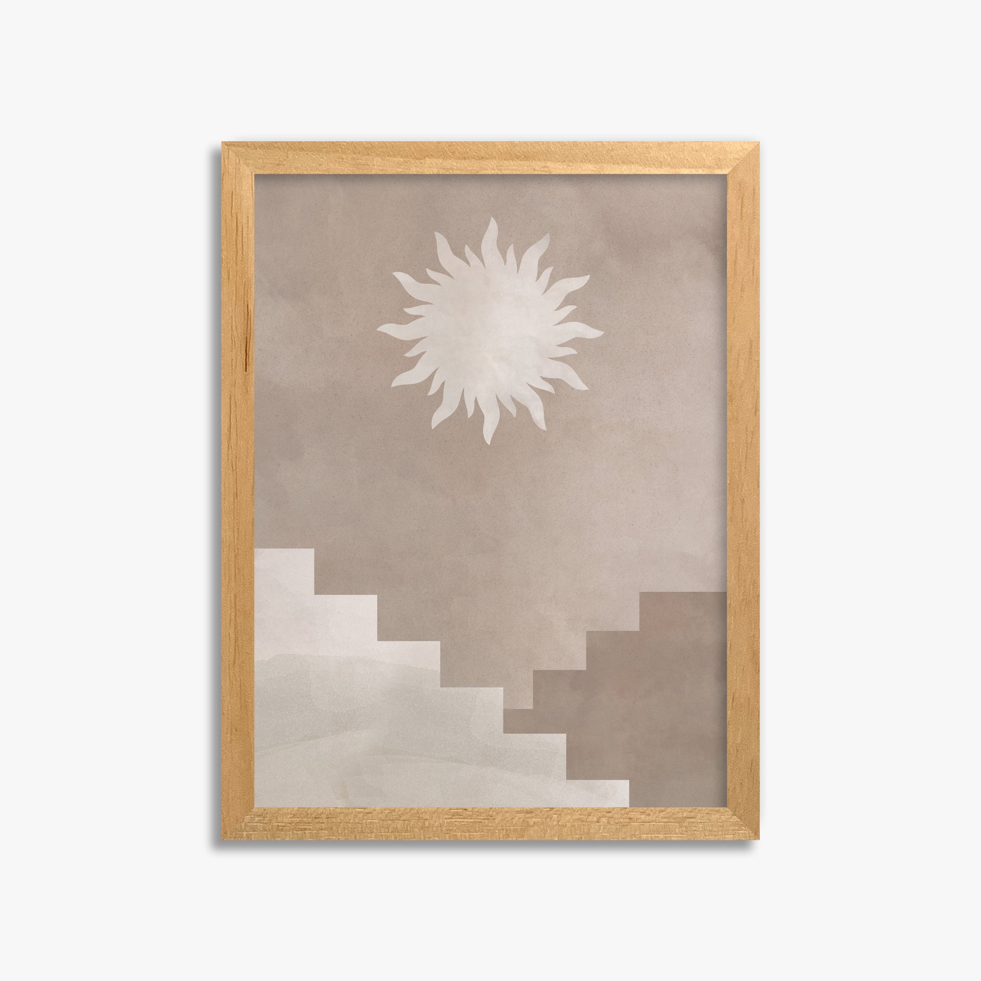 Solar Steps, 30x40cm Framed Poster With Oak Frame