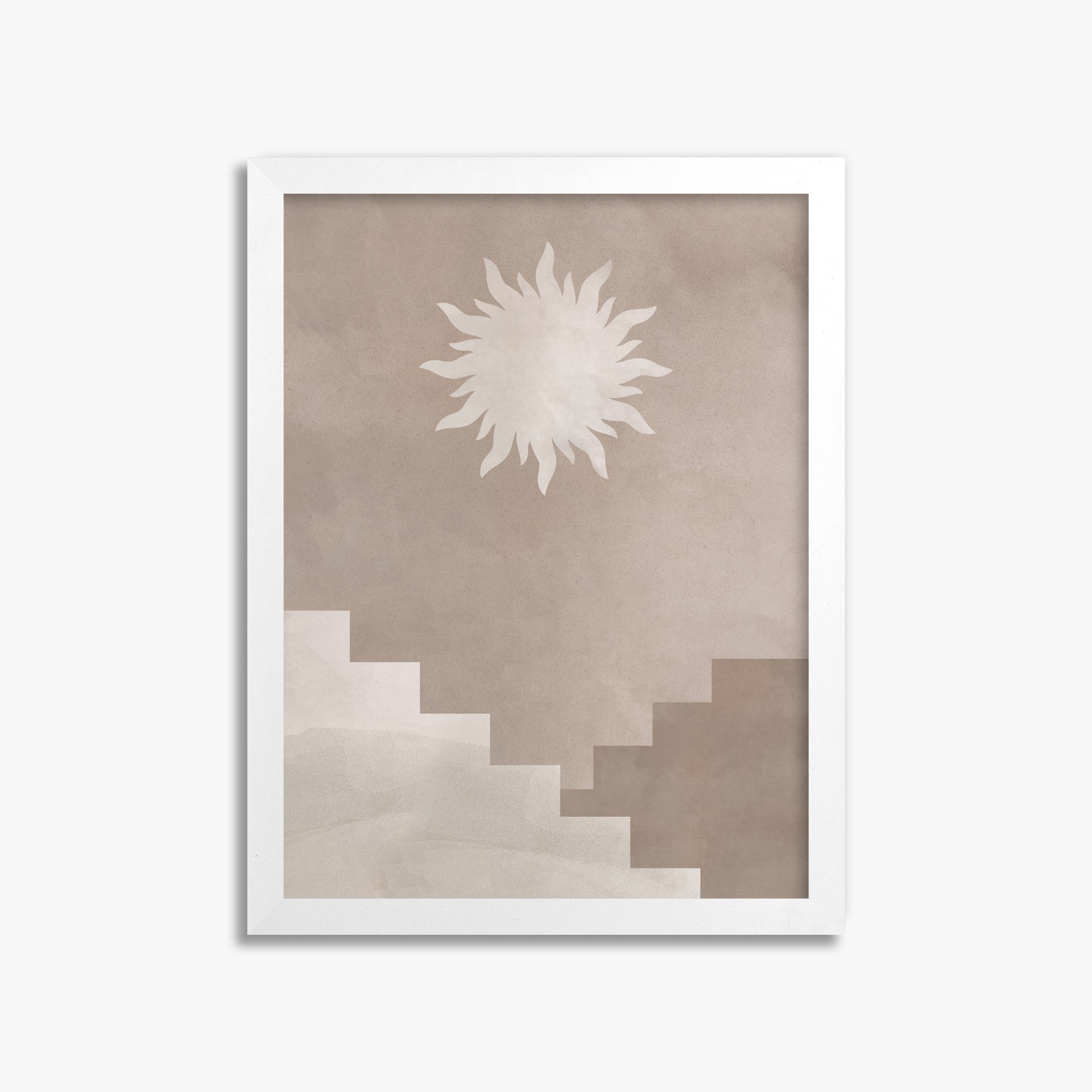 Solar Steps, 30x40cm Framed Poster With White Frame