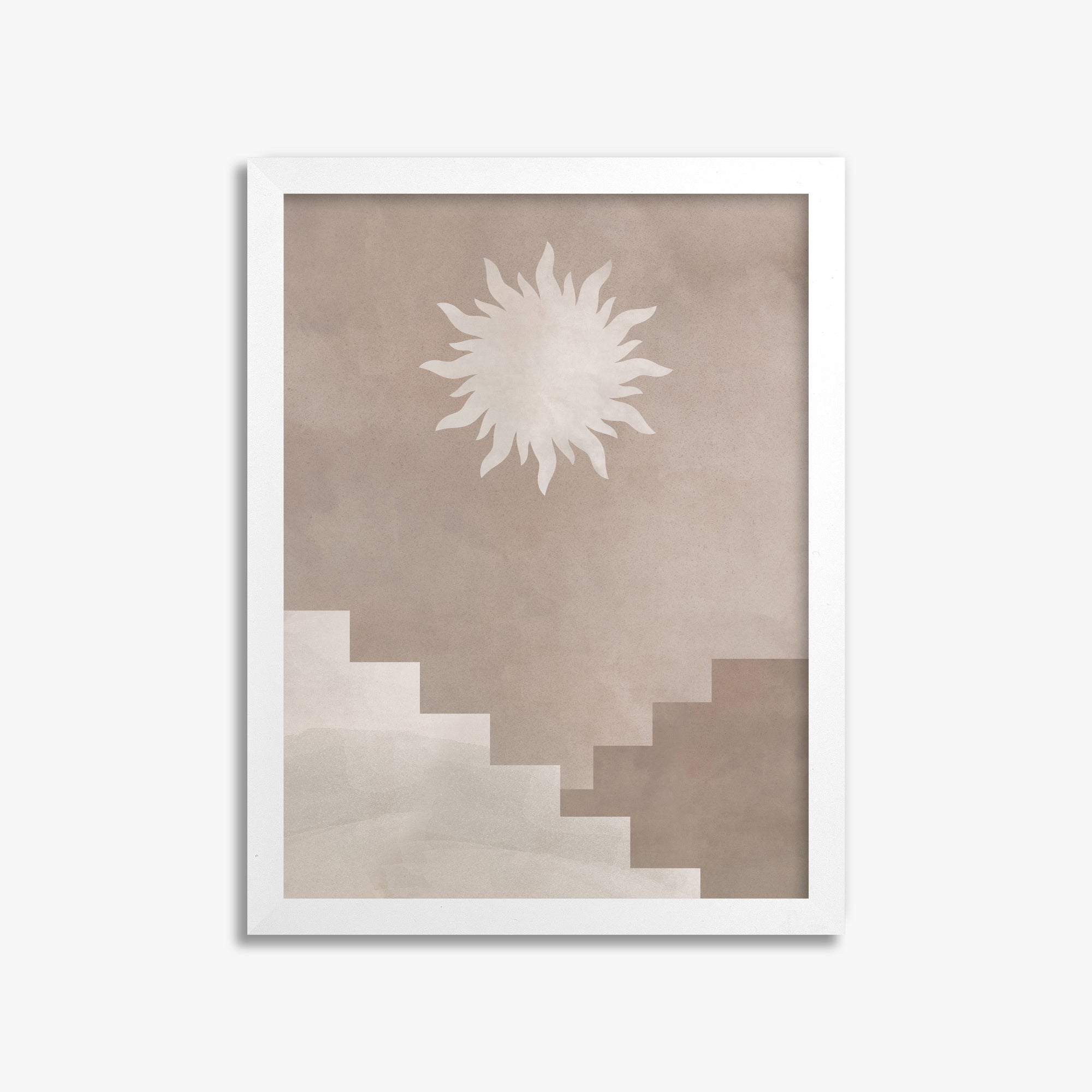 Solar Steps, 30x40cm Framed Poster With White Frame