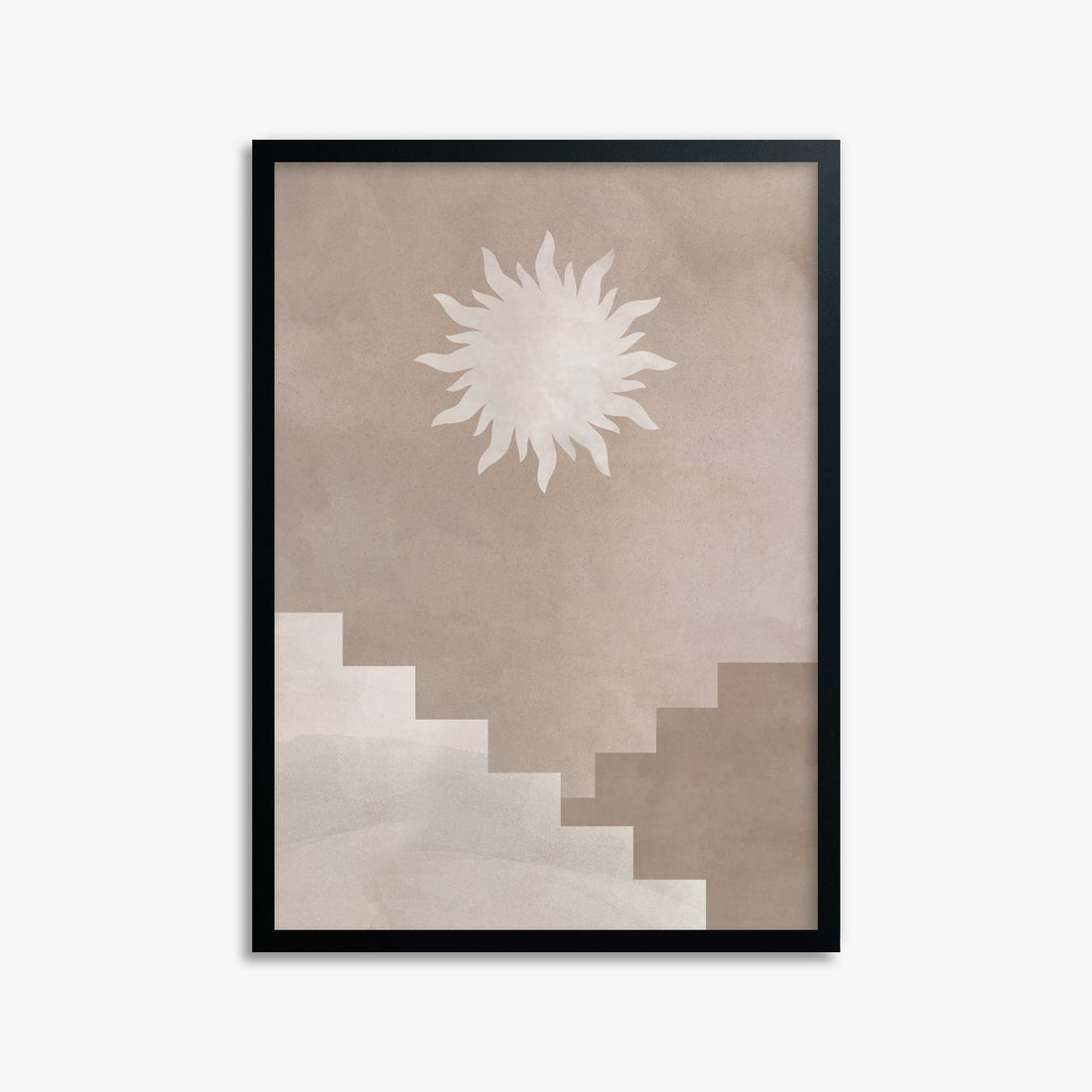 Solar Steps, 50x70cm Framed Poster With Black Frame