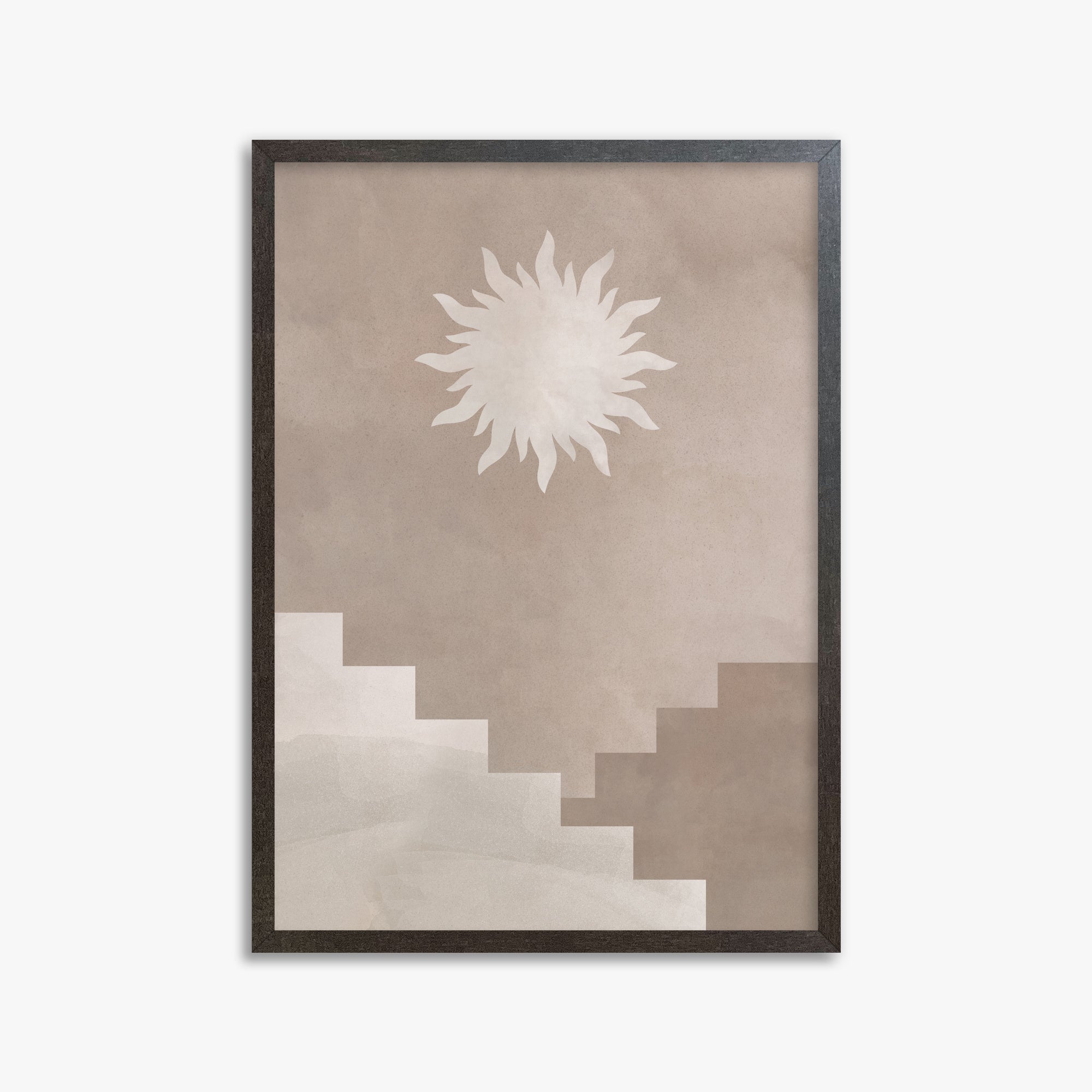 Solar Steps, 50x70cm Framed Poster With Espresso Frame