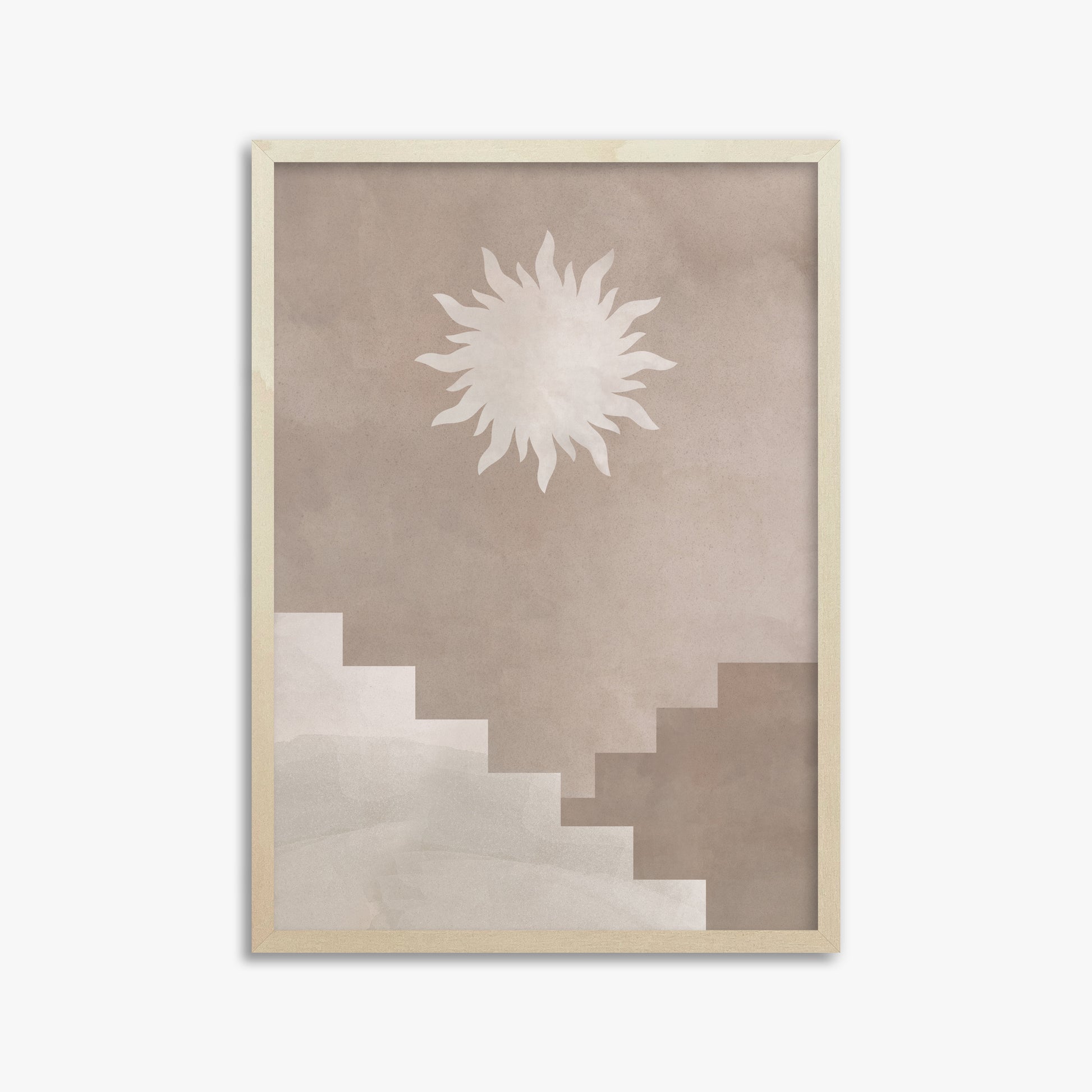 Solar Steps, 50x70cm Framed Poster With Lime Wood Frame