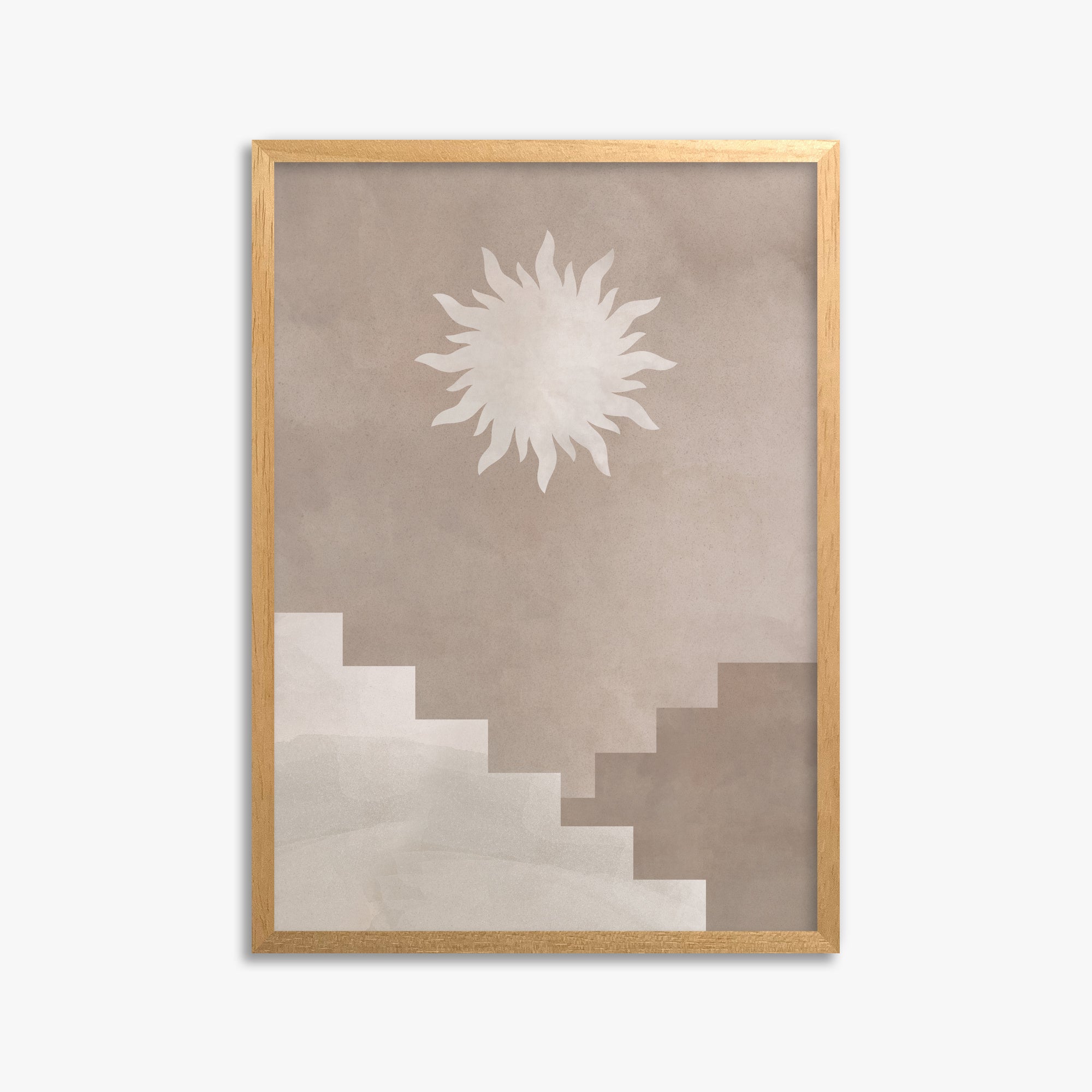 Solar Steps, 50x70cm Framed Poster With Oak Frame