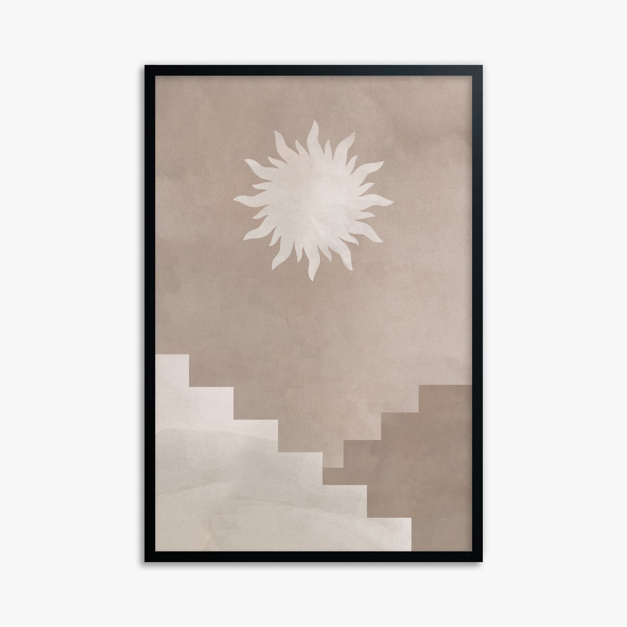 Solar Steps, 61x91cm Framed Poster With Black Frame