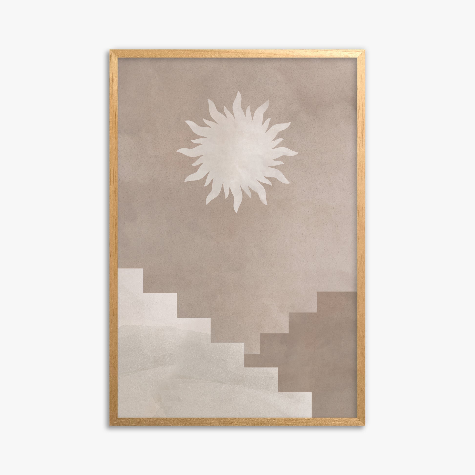 Solar Steps, 61x91cm Framed Poster With Oak Frame