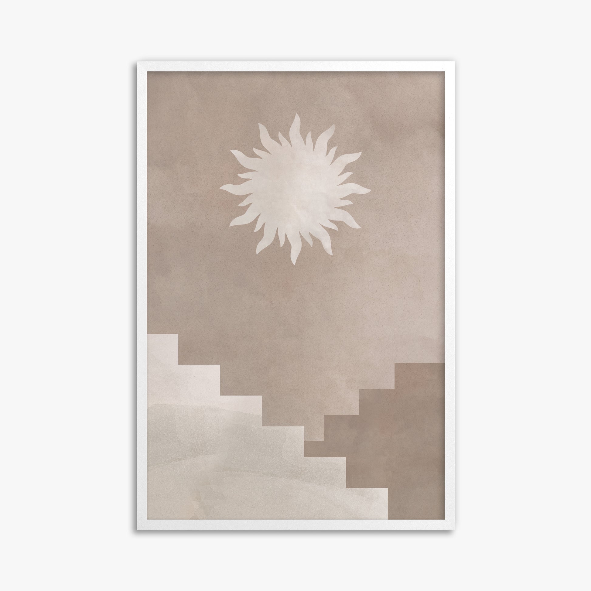 Solar Steps, 61x91cm Framed Poster With White Frame
