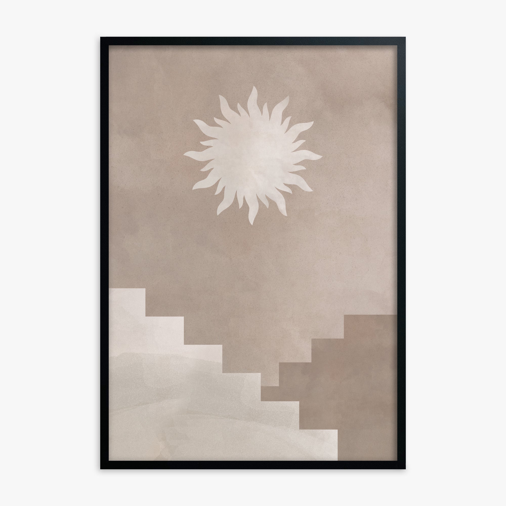 Solar Steps, Black Framed Poster With Black Frame