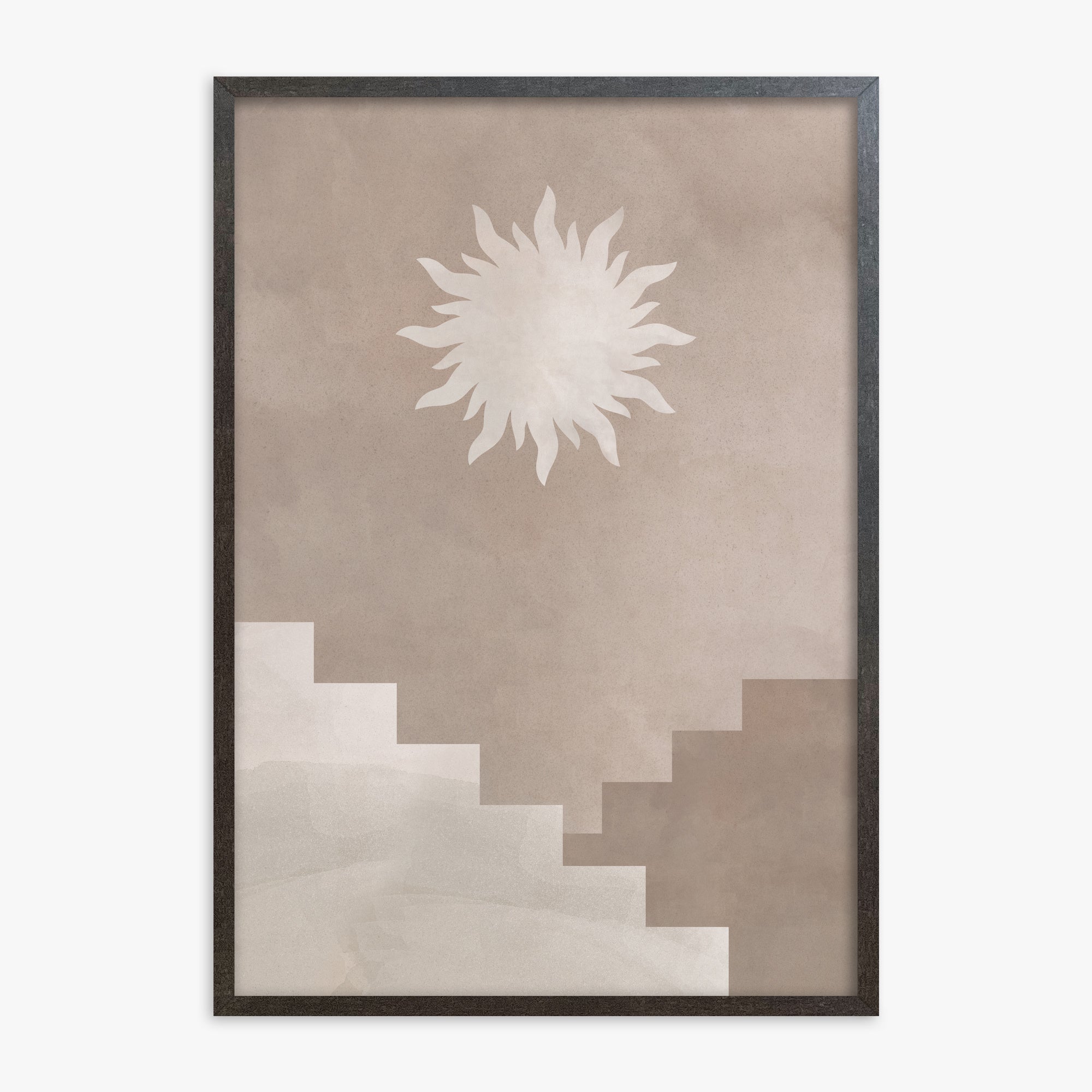 Solar Steps, 70x100cm Framed Poster With Espresso Frame