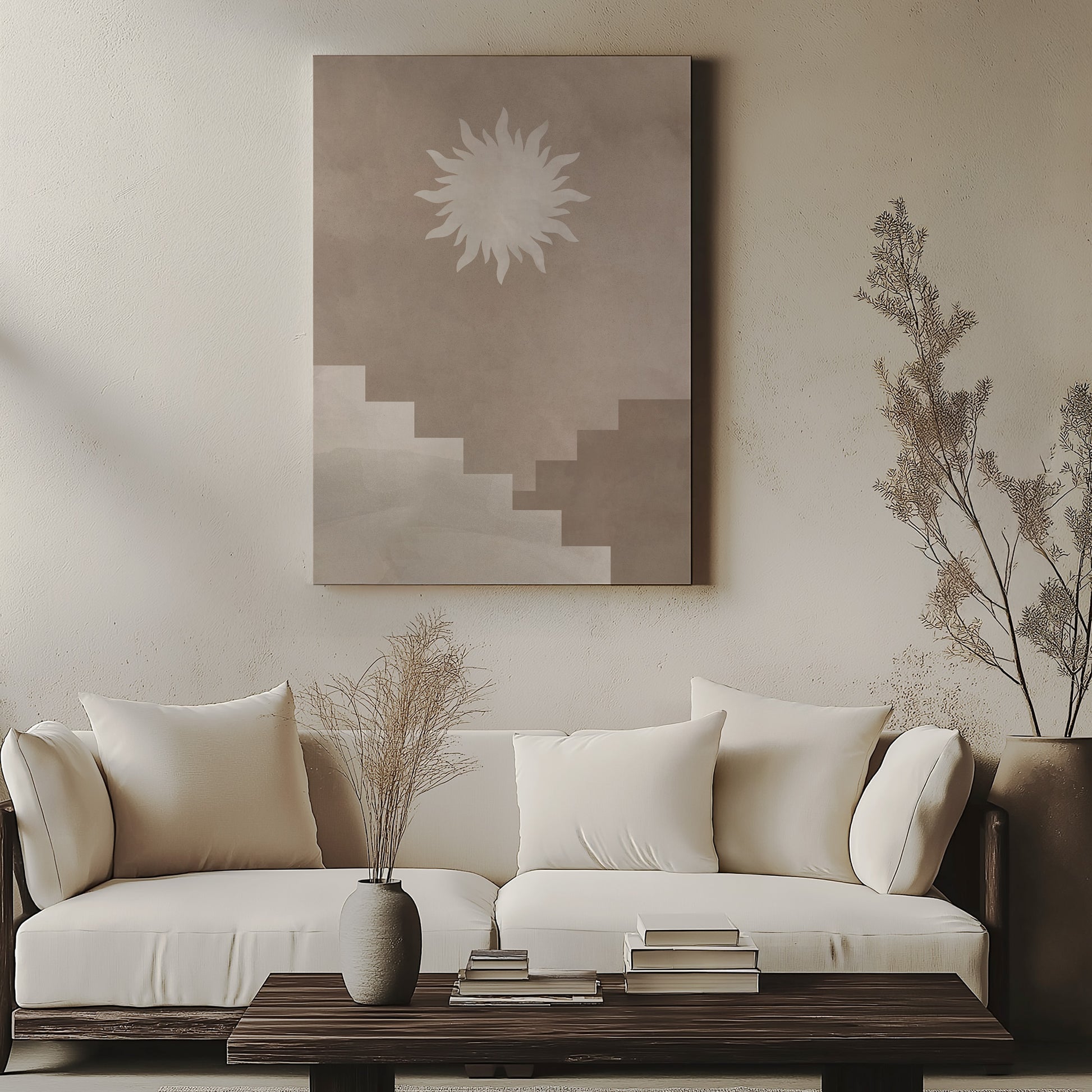 Design Concept No. 57 for Solar Steps Modern Satin Canvas Poster Art