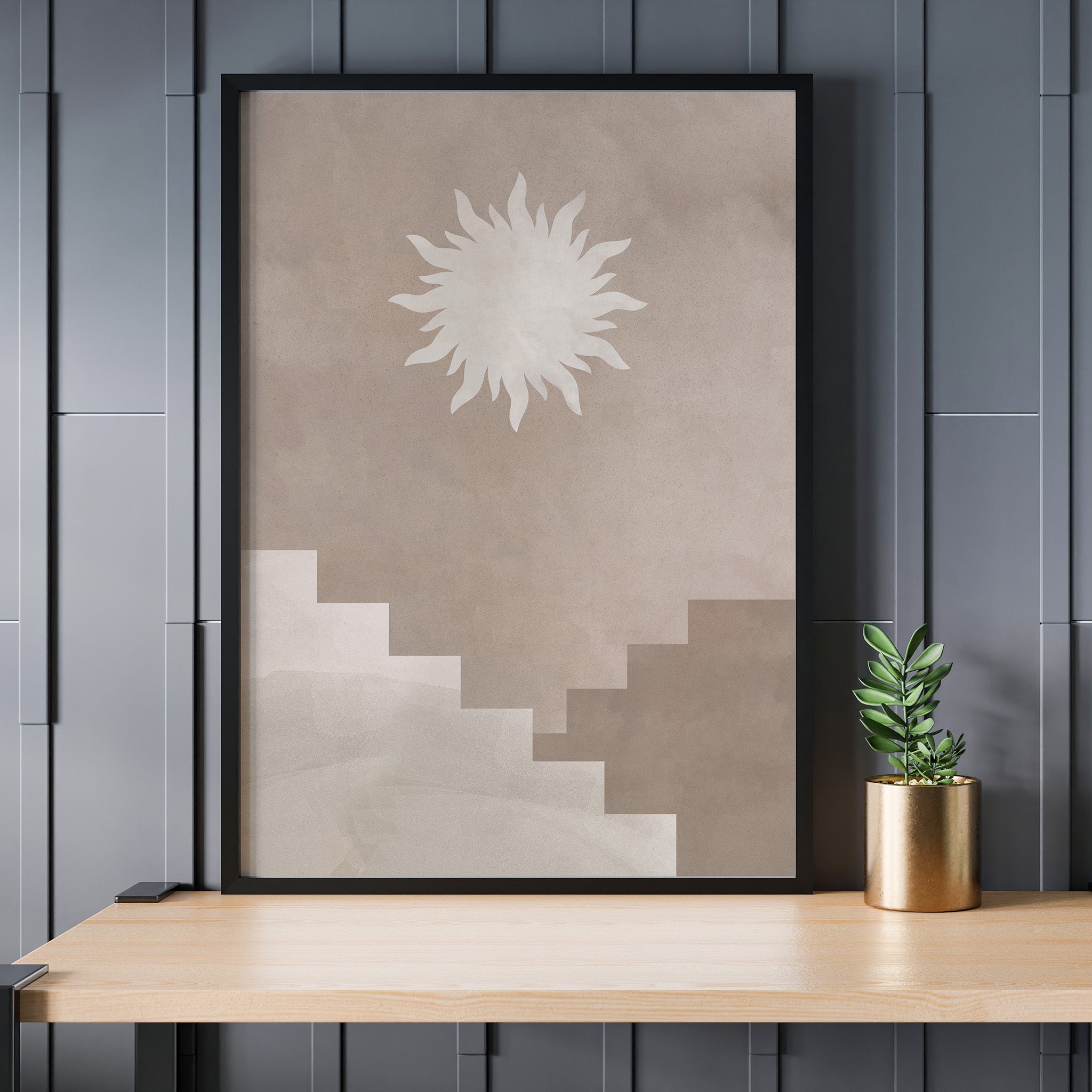 Design Concept No. 24 for Solar Steps Modern Poster Art