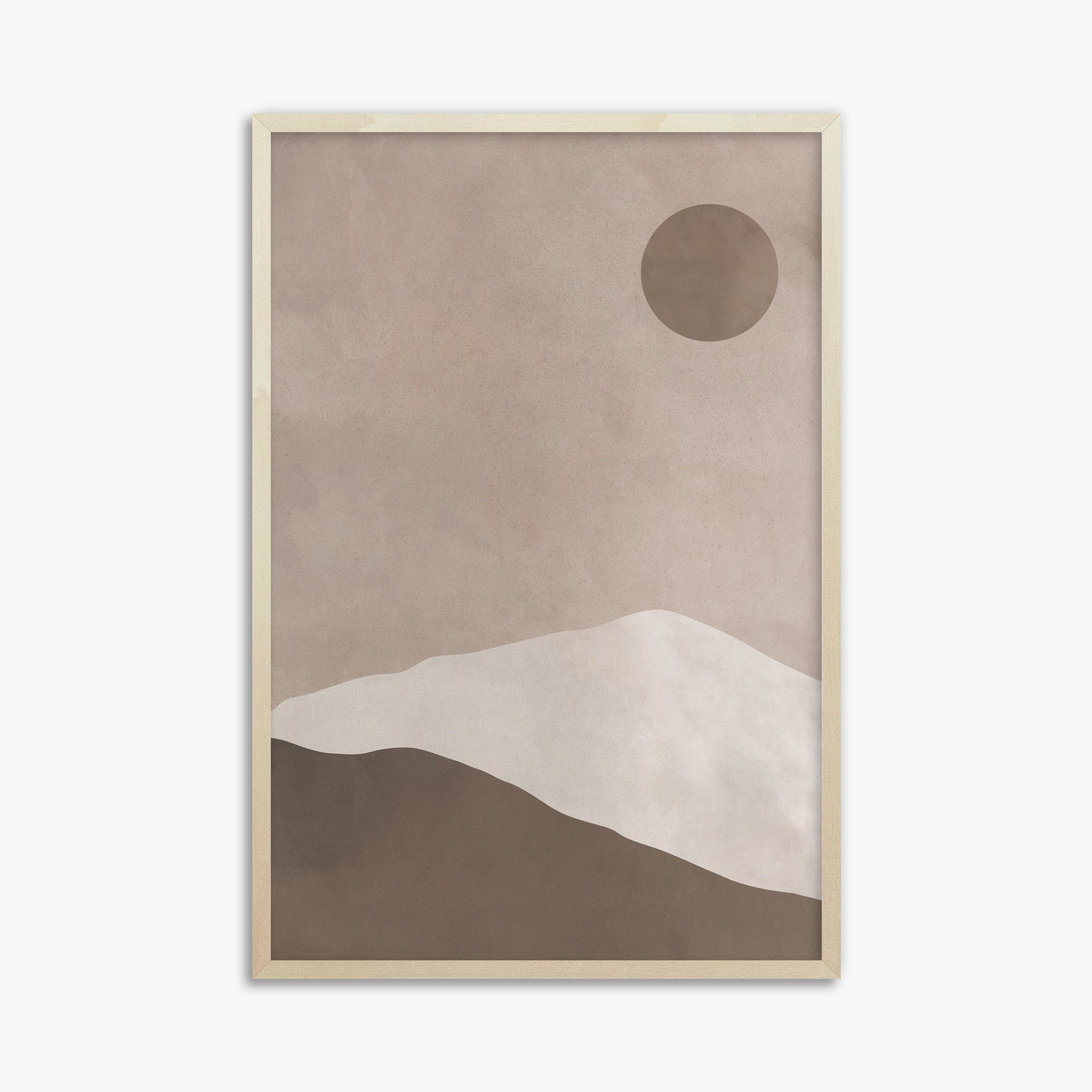 Circle Over Ridge, 61x91cm Framed Poster With Lime Wood Frame