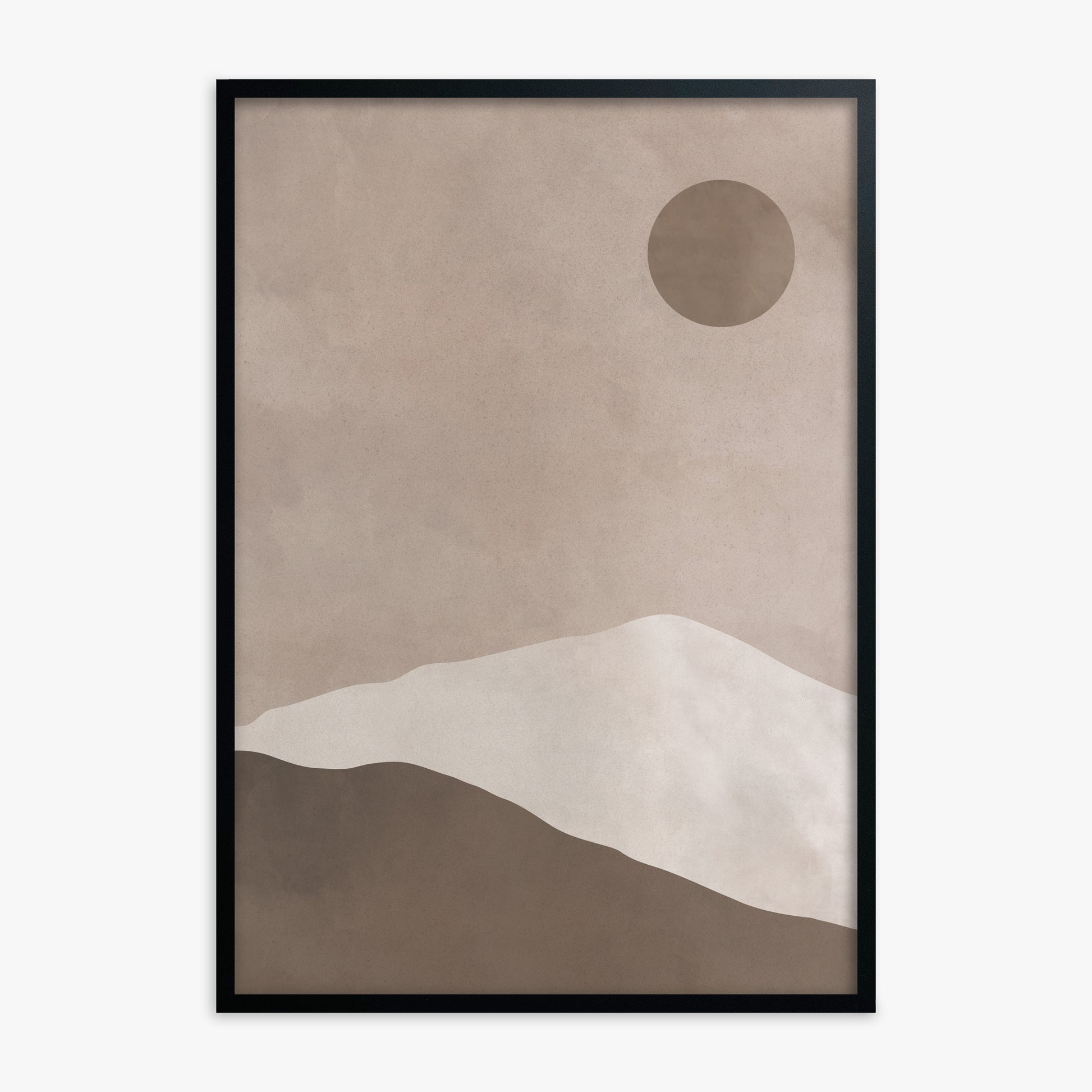 Circle Over Ridge, Black Framed Poster With Black Frame