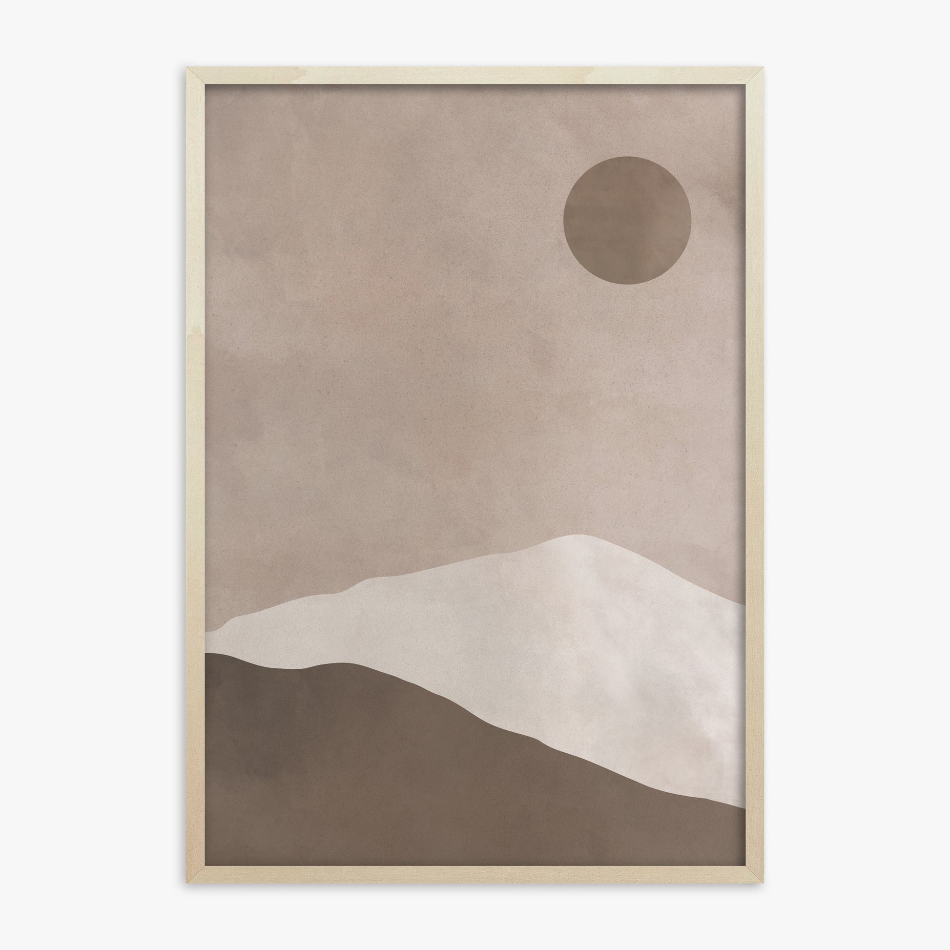 Circle Over Ridge, 70x100cm Framed Poster With Lime Wood Frame