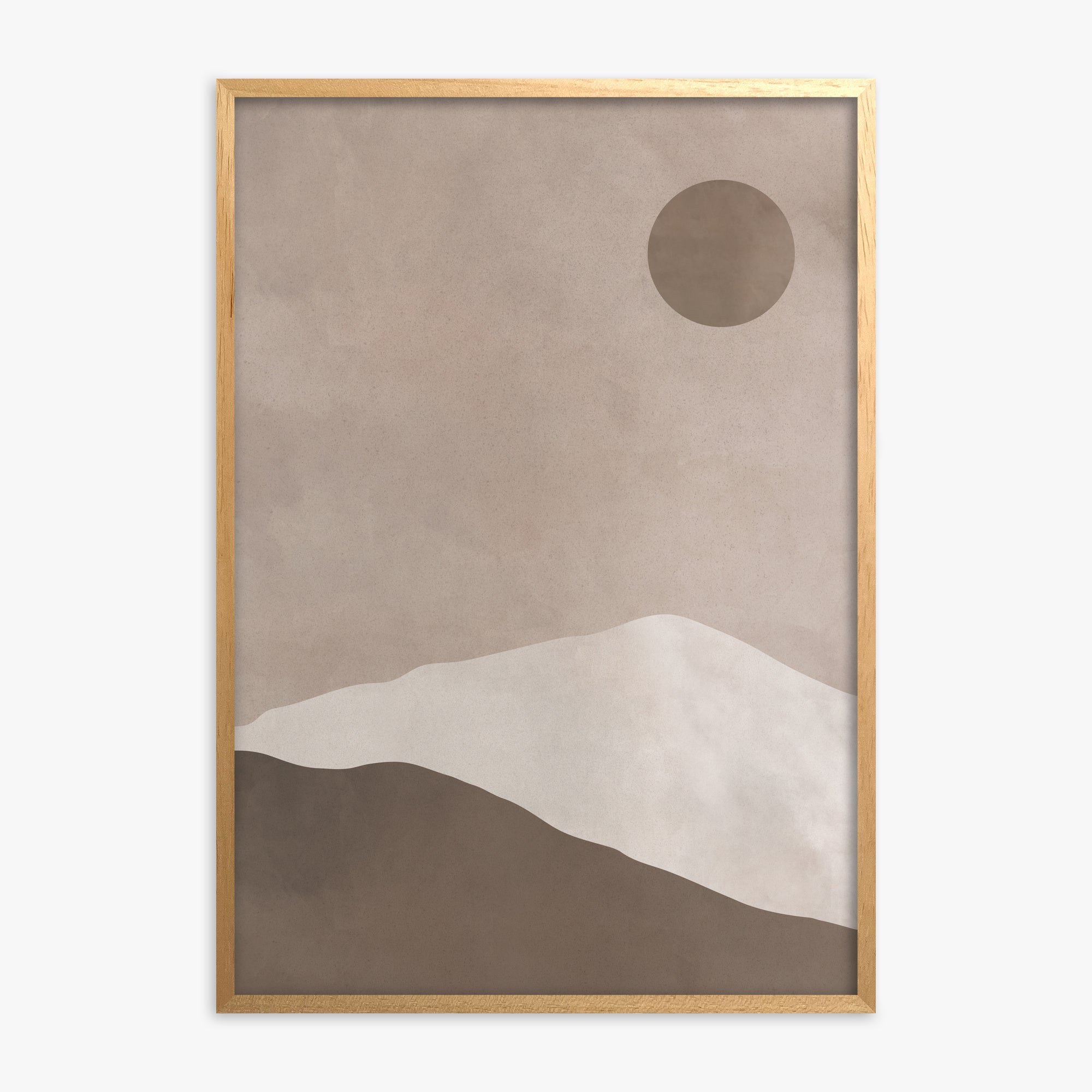 Circle Over Ridge, Oak Framed Poster With Oak Frame