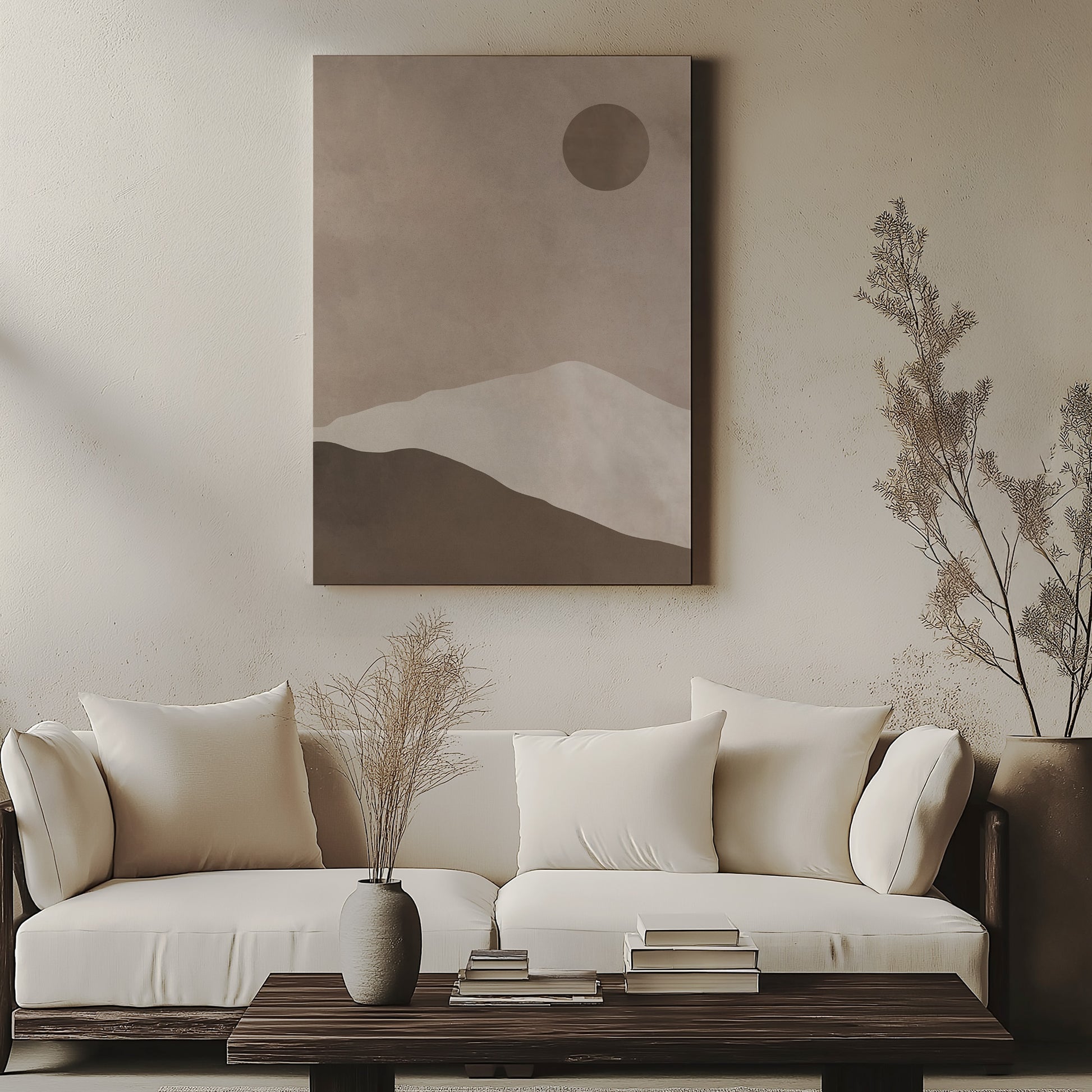 Design Concept No. 57 for Circle Over Ridge Modern Satin Canvas Poster Art