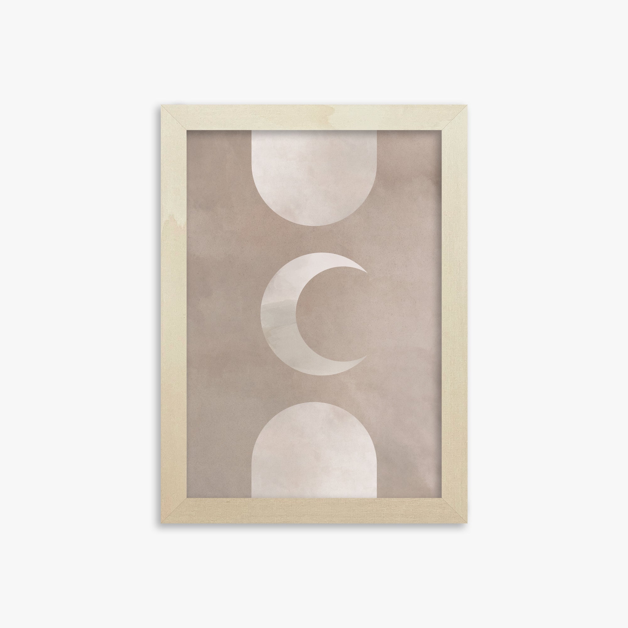 Lunar Elegance, 21x30cm Framed Poster With Lime Wood Frame
