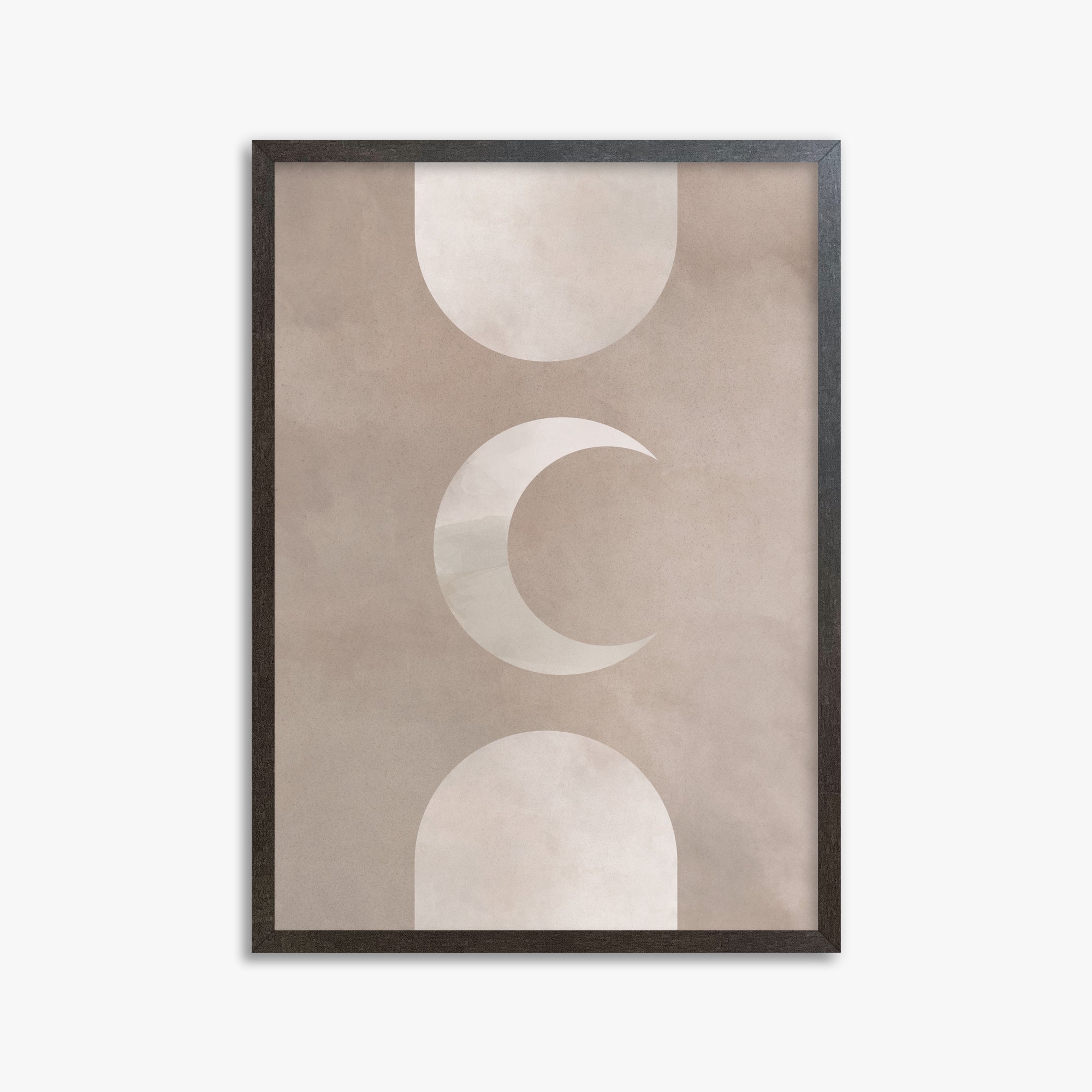 Lunar Elegance, 50x70cm Framed Poster With Espresso Frame