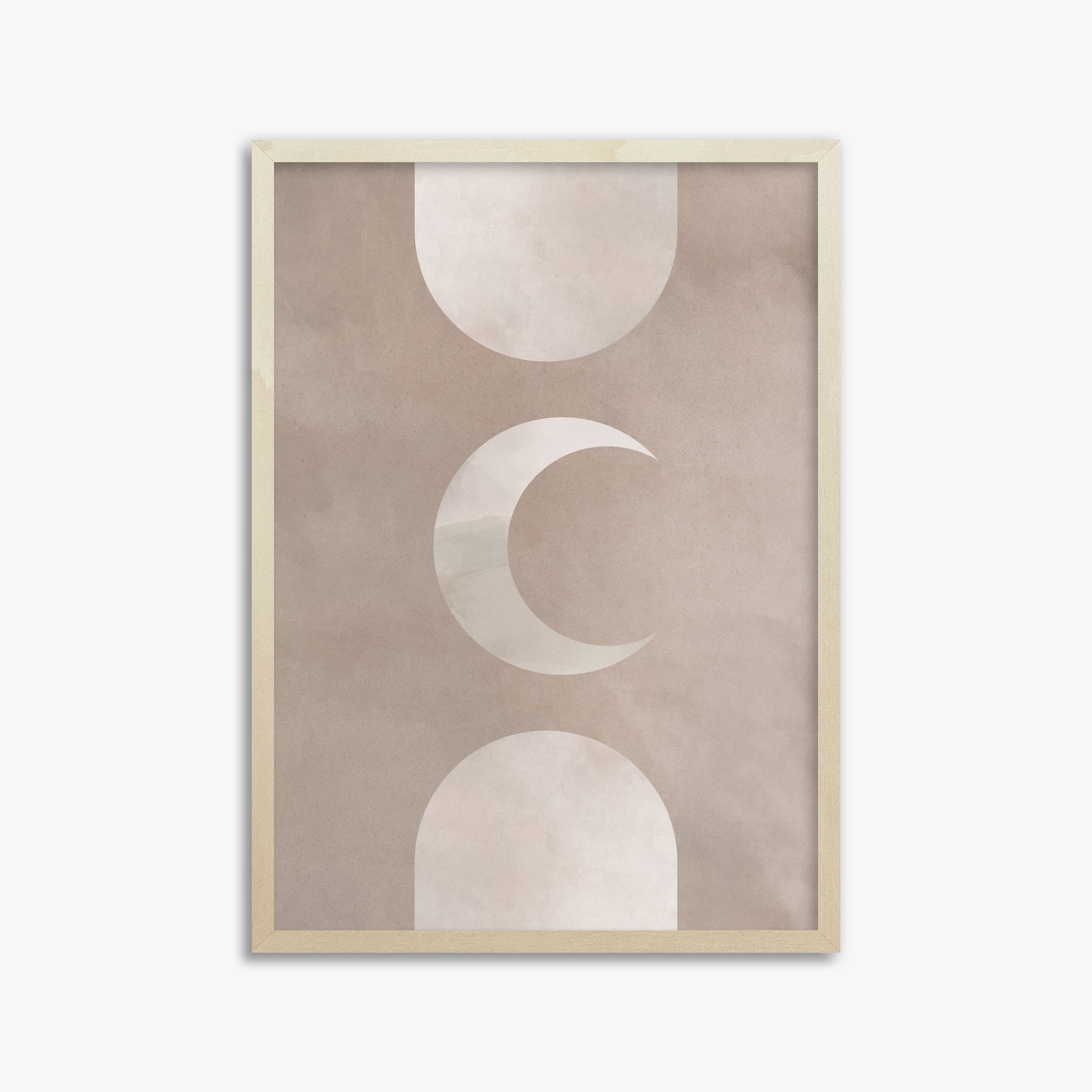 Lunar Elegance, 50x70cm Framed Poster With Lime Wood Frame