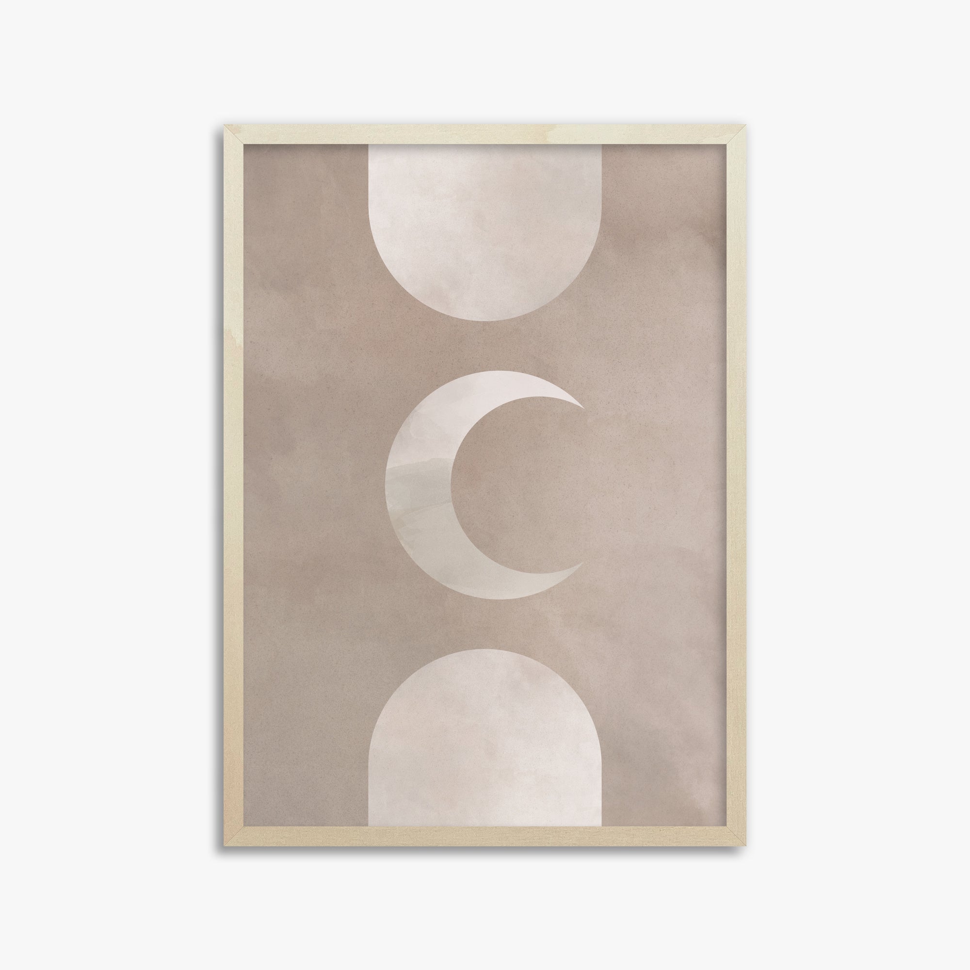 Lunar Elegance, 50x70cm Framed Poster With Lime Wood Frame