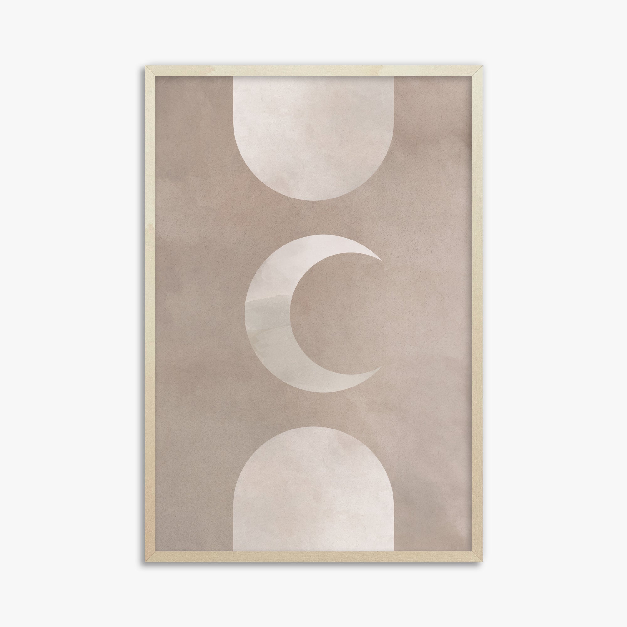Lunar Elegance, 61x91cm Framed Poster With Lime Wood Frame