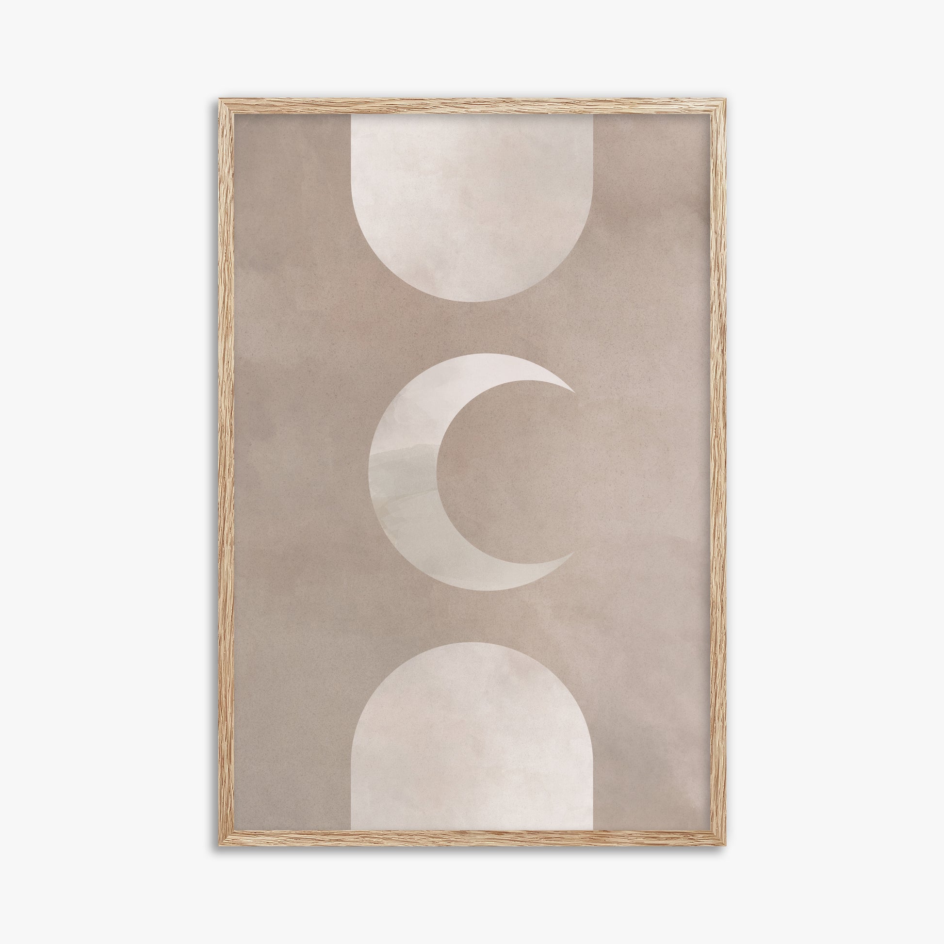 Lunar Elegance, 61x91cm Framed Poster With Raw Oak Frame