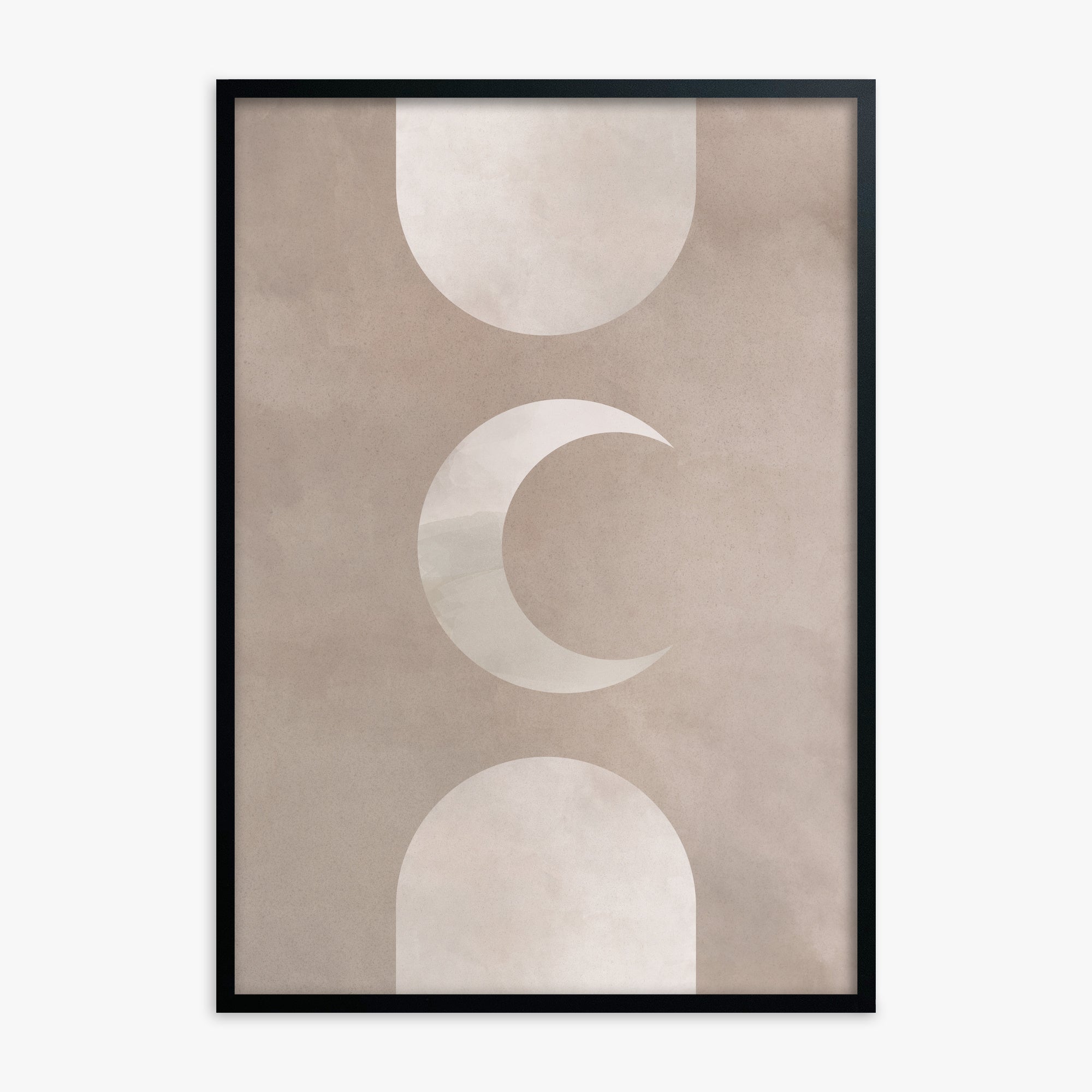Lunar Elegance, Black Framed Poster With Black Frame