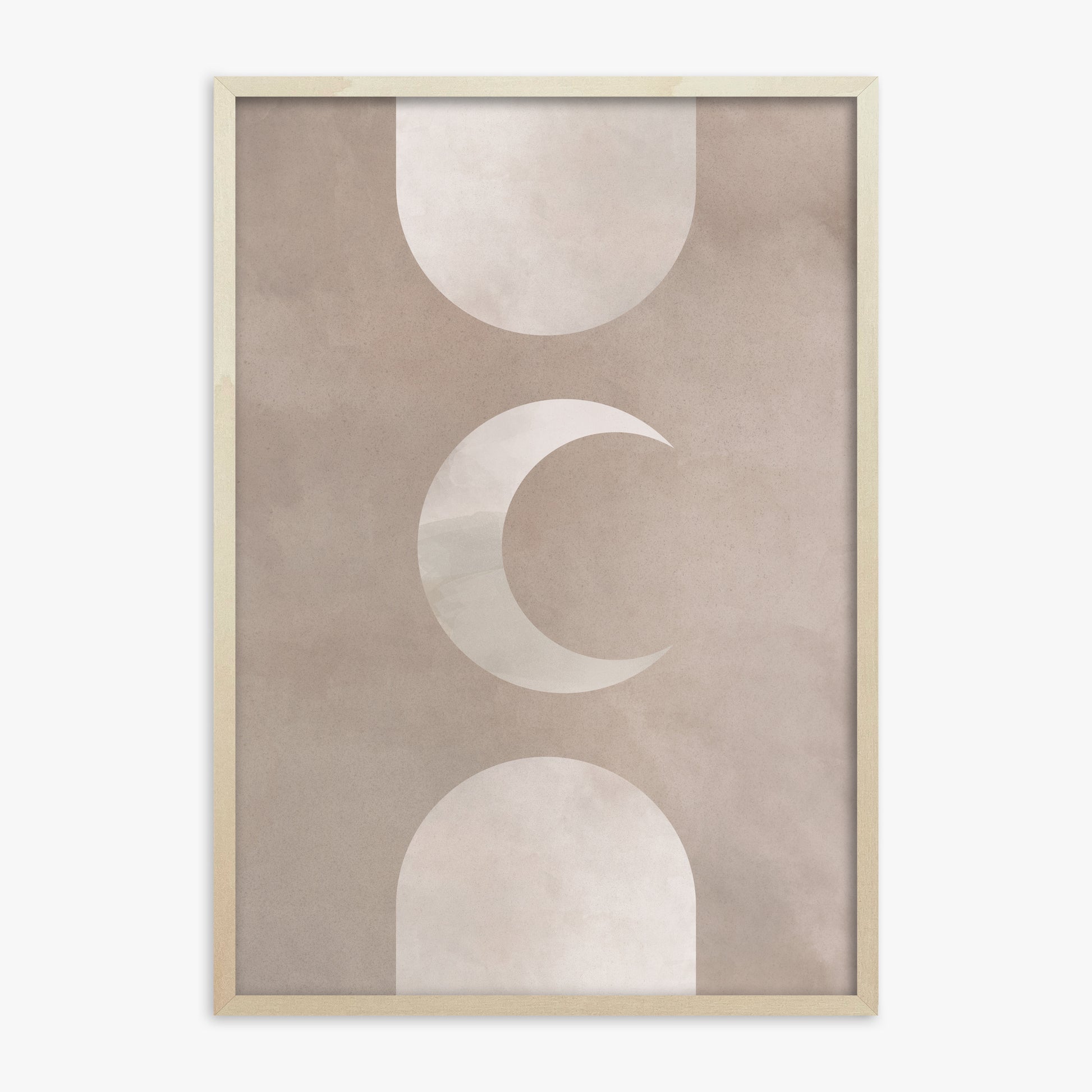 Lunar Elegance, 70x100cm Framed Poster With Lime Wood Frame