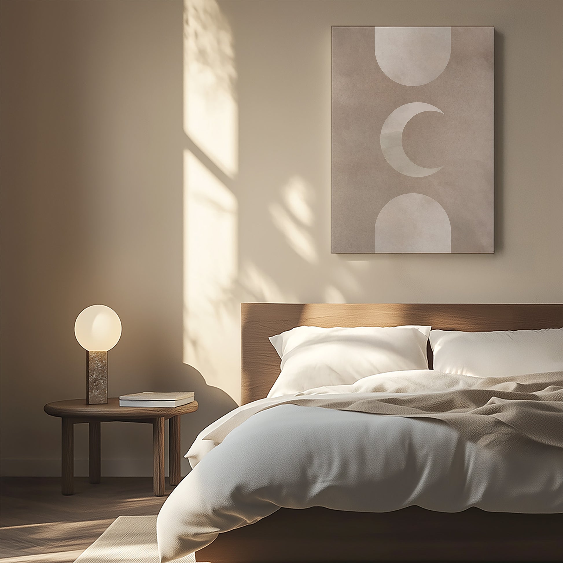 Design Concept No. 55 for Lunar Elegance Modern Satin Canvas Poster Art