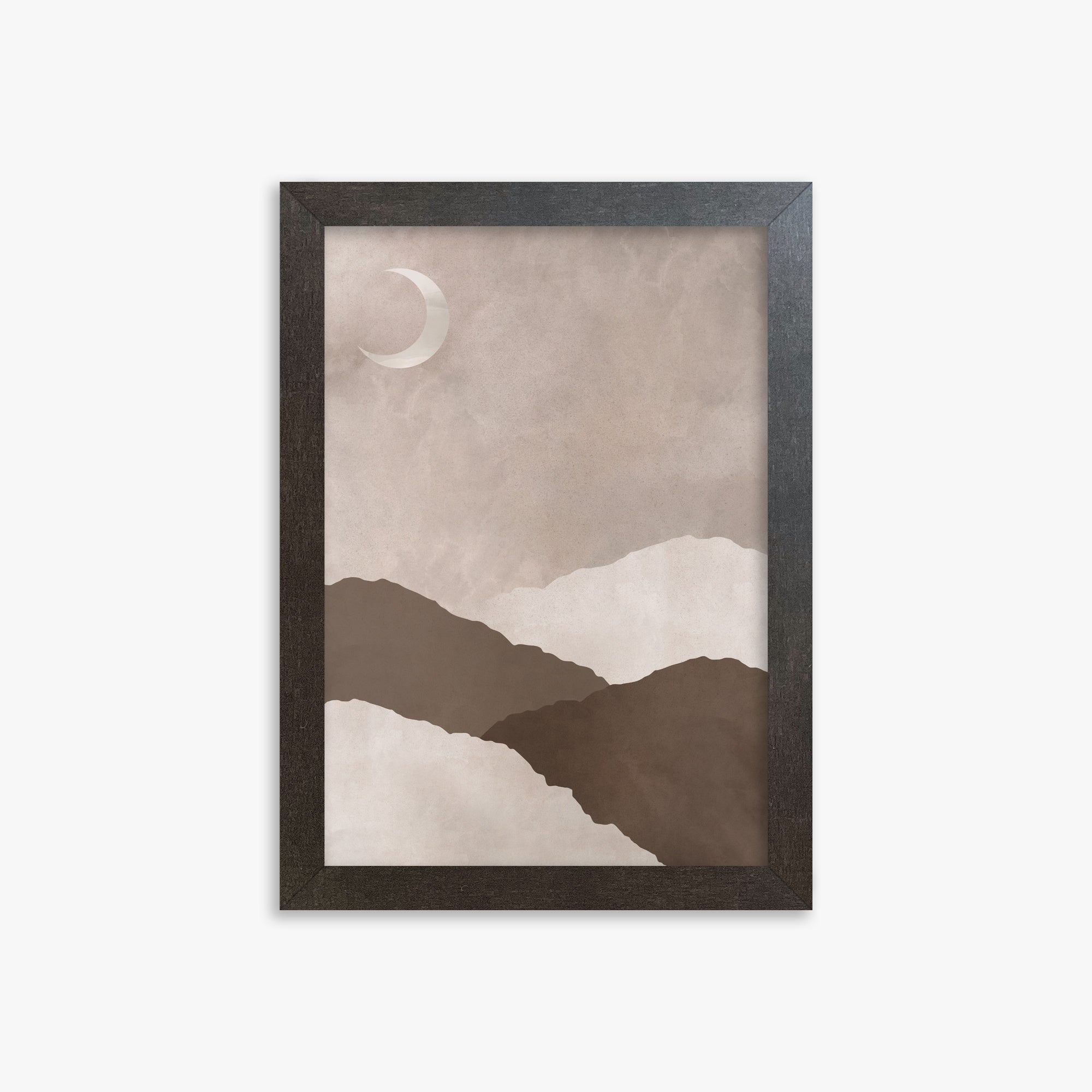 Lunar Highlands, 21x30cm Framed Poster With Espresso Frame